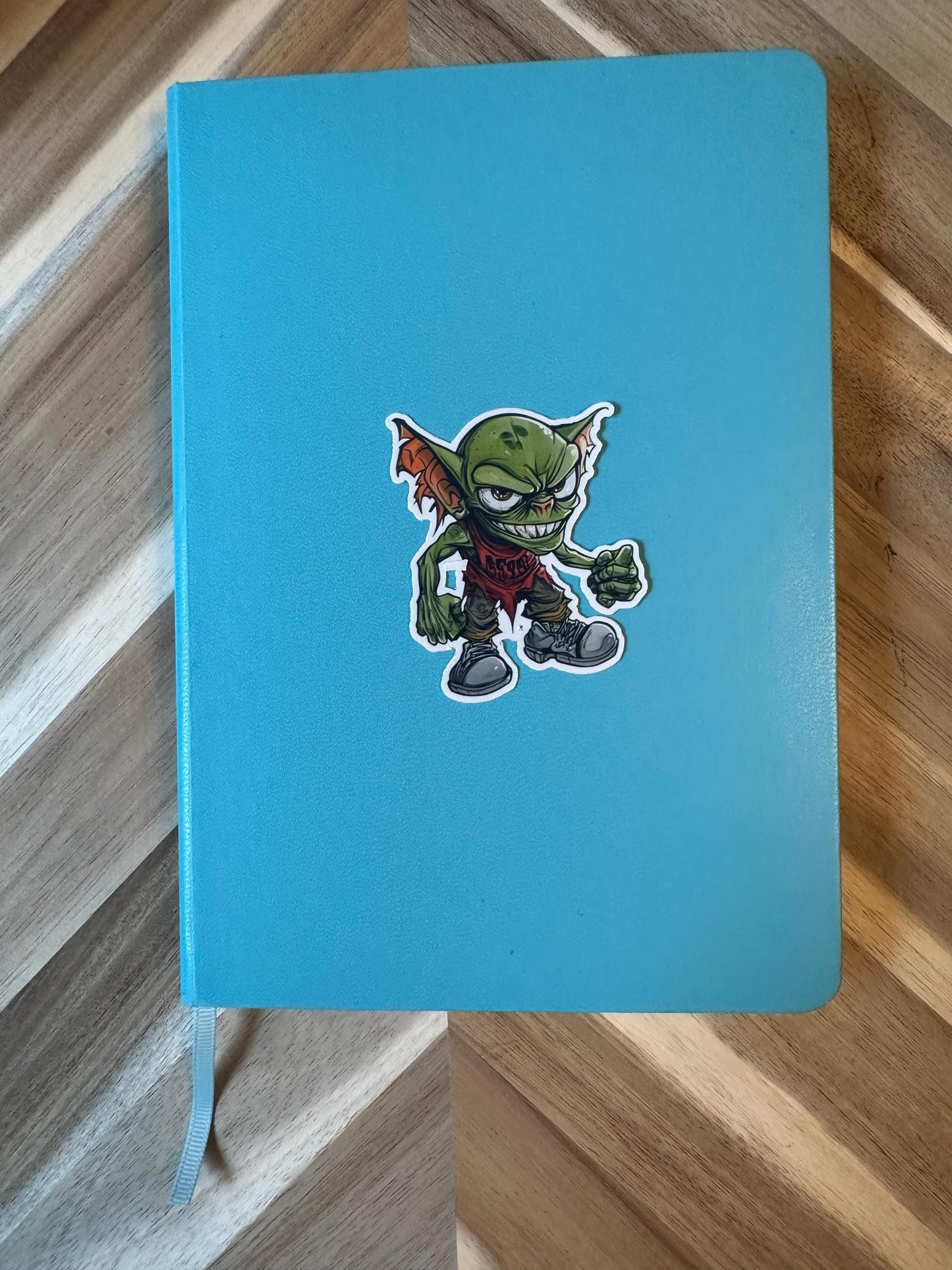 Green Gremlin Vinyl Sticker: Urban Monster Streetwear Decal