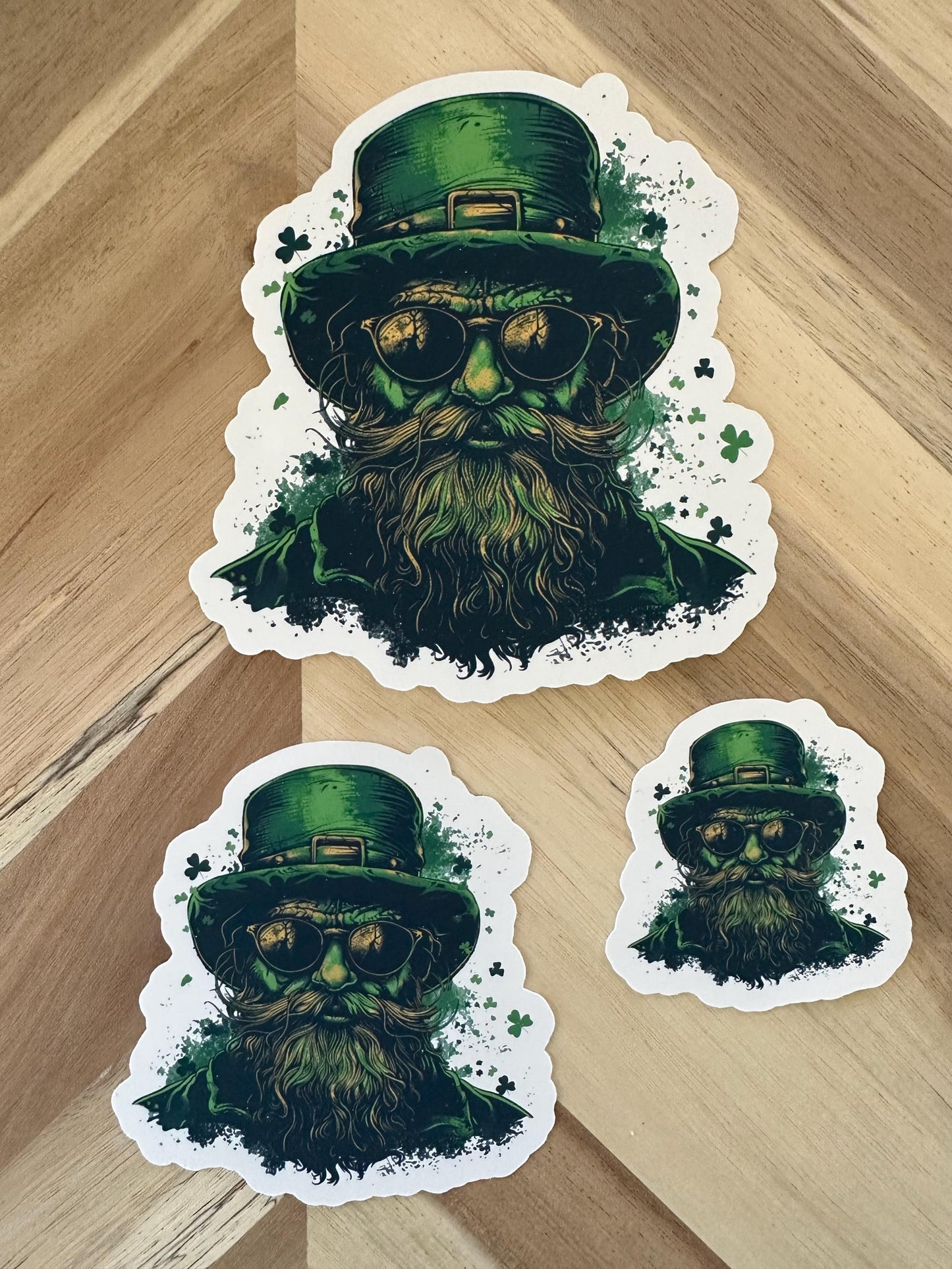 Badass Leprechaun Vinyl Sticker: Irish St. Patrick's Day Decor