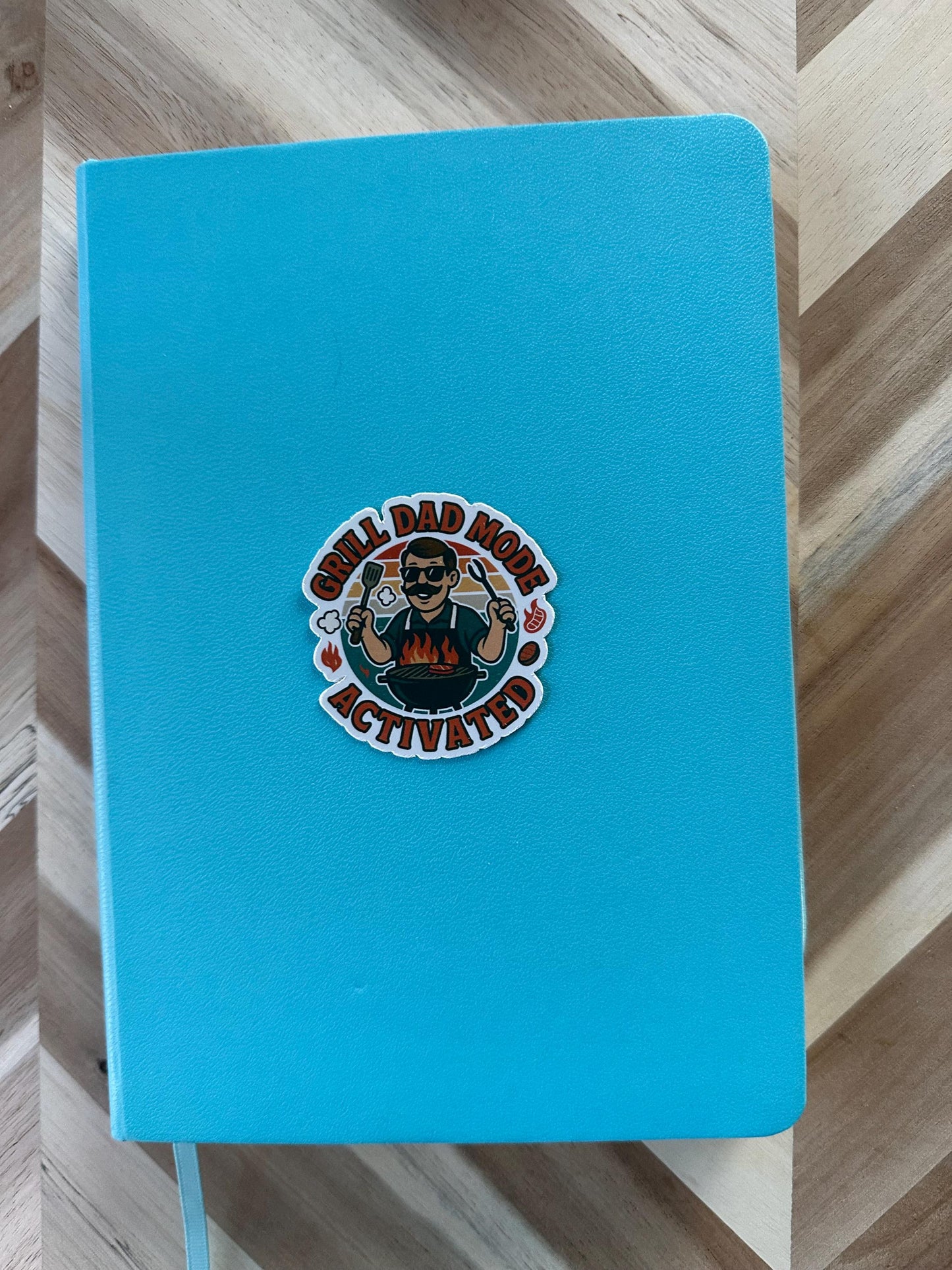 Grill Dad Mode Activated Sticker: Funny BBQ Vinyl Decal