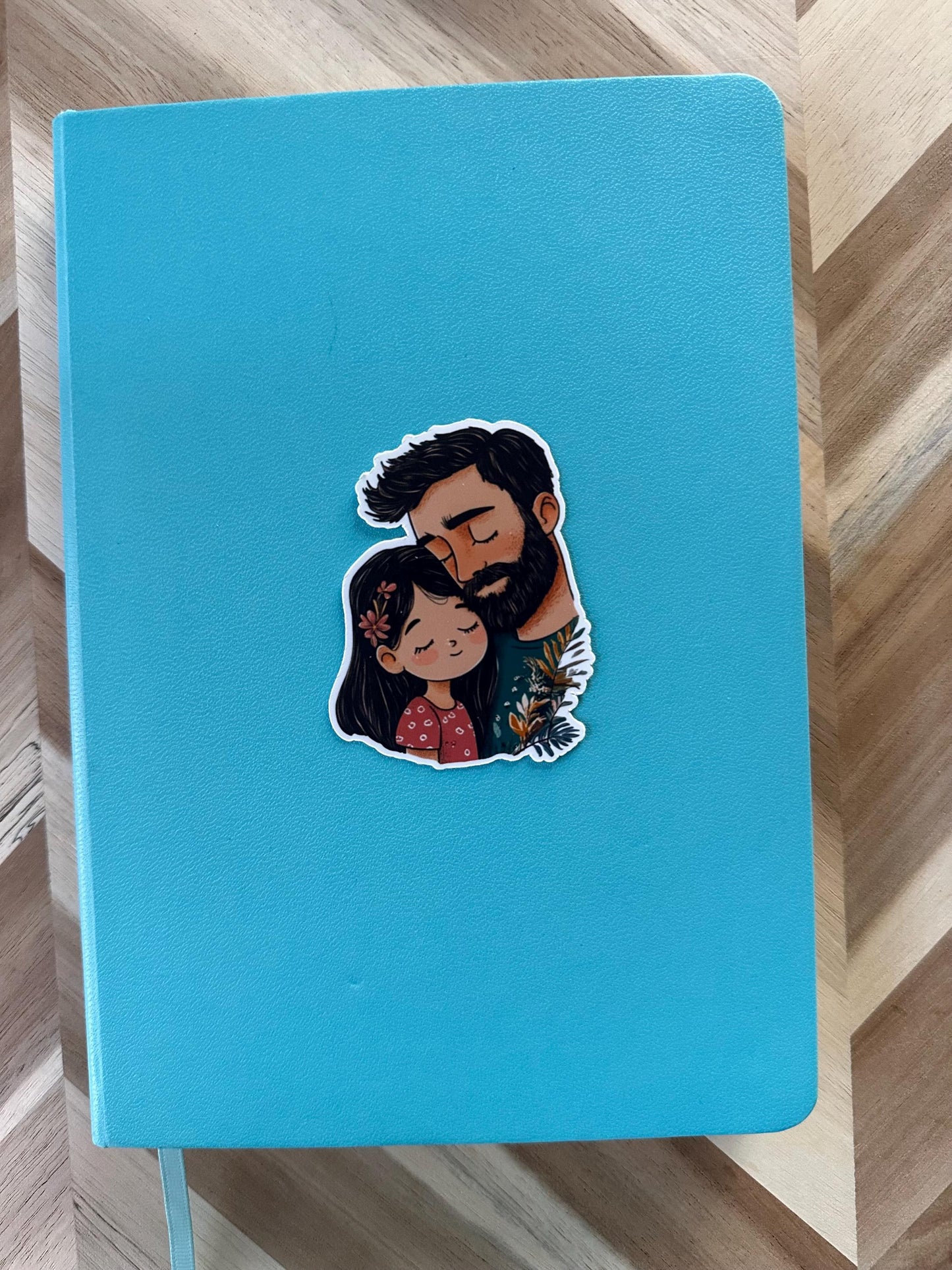 Sweet Dad & Daughter Hug Sticker | Heartwarming Father's Day Gift! | Father Daughter Love | Gift for Him