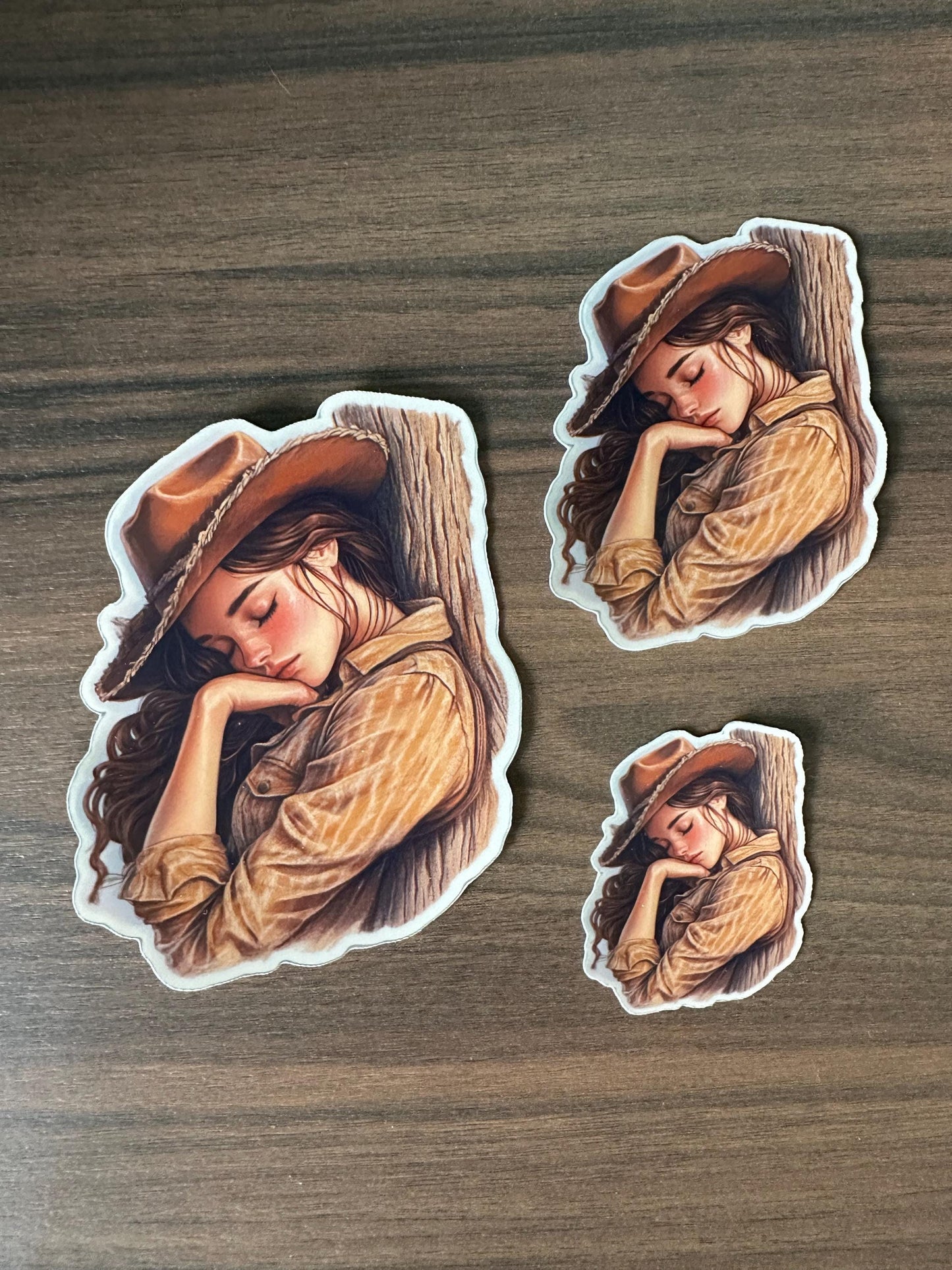 Dreamy Cowgirl Vinyl Sticker | Western Art
