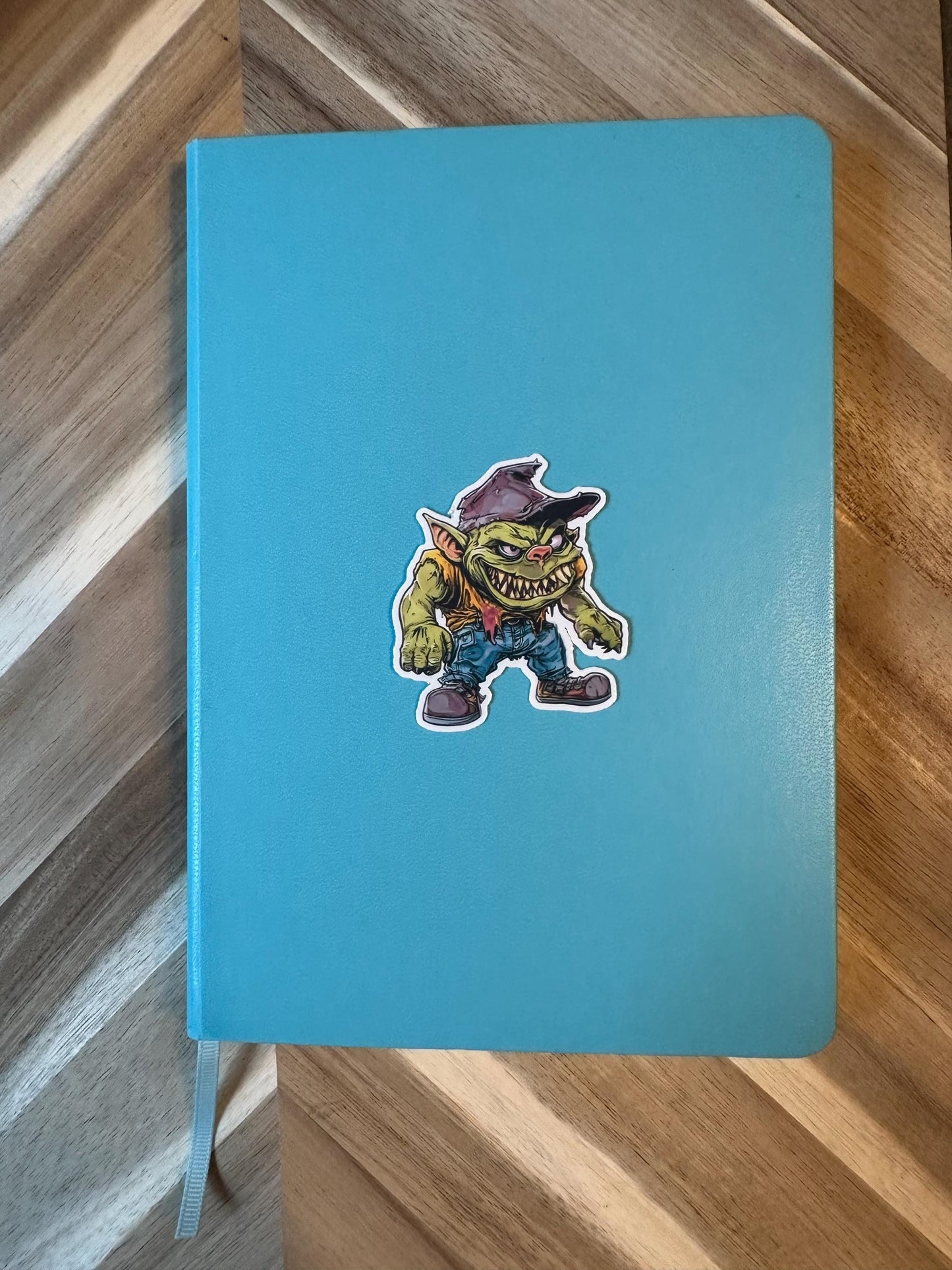 Goblin Cowboy Vinyl Sticker | Western Fantasy Creature | Monster Art | Waterproof Laptop Decal