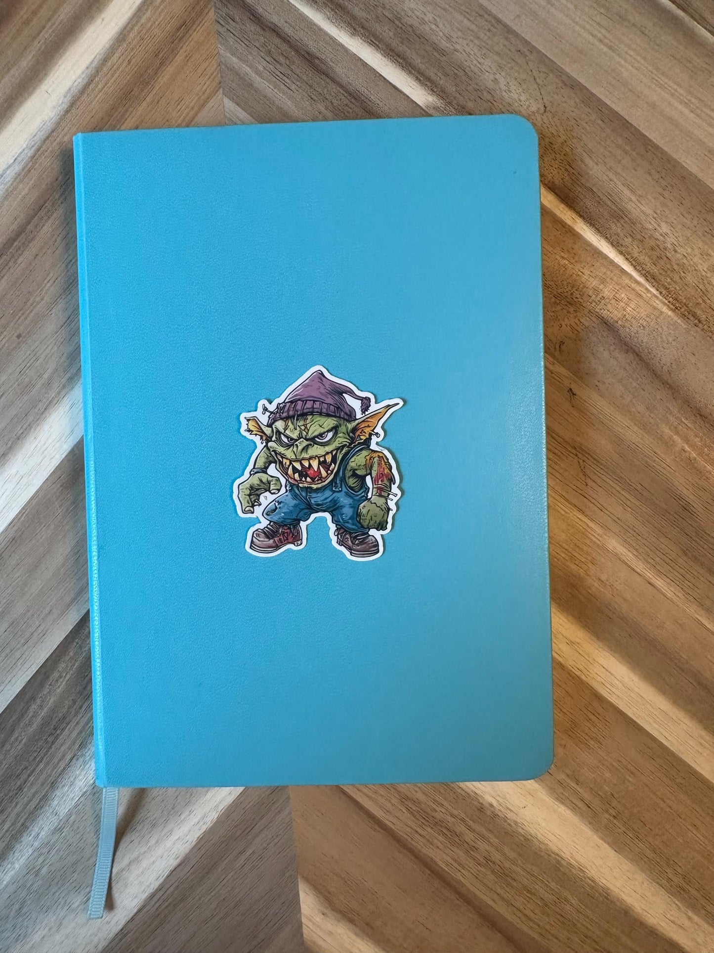 Green Goblin Vinyl Sticker: Waterproof Fantasy Creature Decal