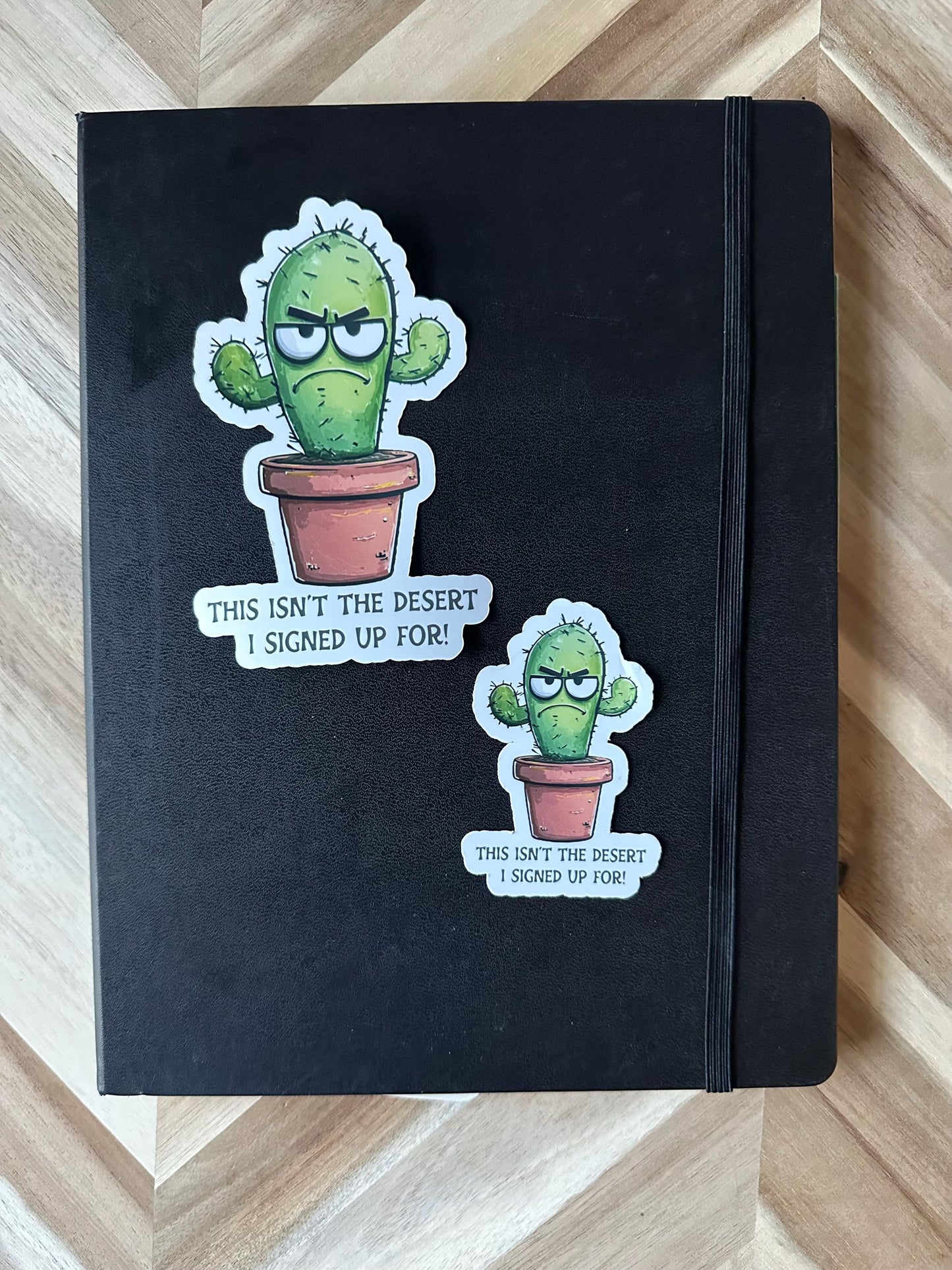Grumpy Cactus Sticker: Sarcastic Plant Vinyl Decal - Laptop, Water Bottle