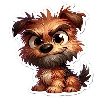 Terrier Troublemaker | Feisty Terrier Puppy Sticker