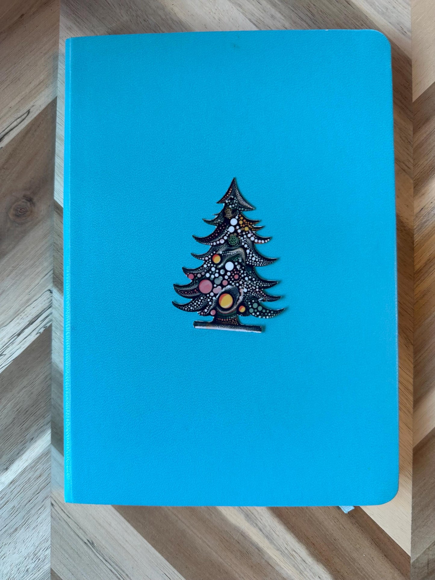 Mandala Christmas Tree Sticker | Dot Art Holiday Decal | Bohemian Xmas Tree Vinyl Sticker | Colorful Festive Ornament Art