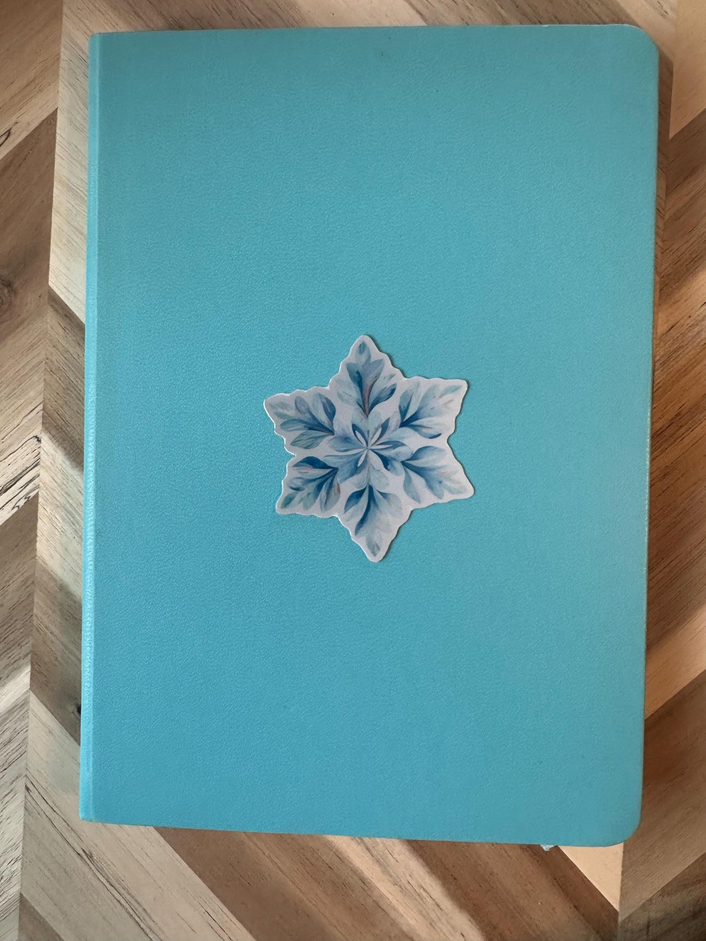 Snowflake Sticker | Watercolor Winter Decal | Ice Crystal Vinyl Sticker | Blue Snowflake Art | Laptop Water Bottle Sticker | Holiday Decor