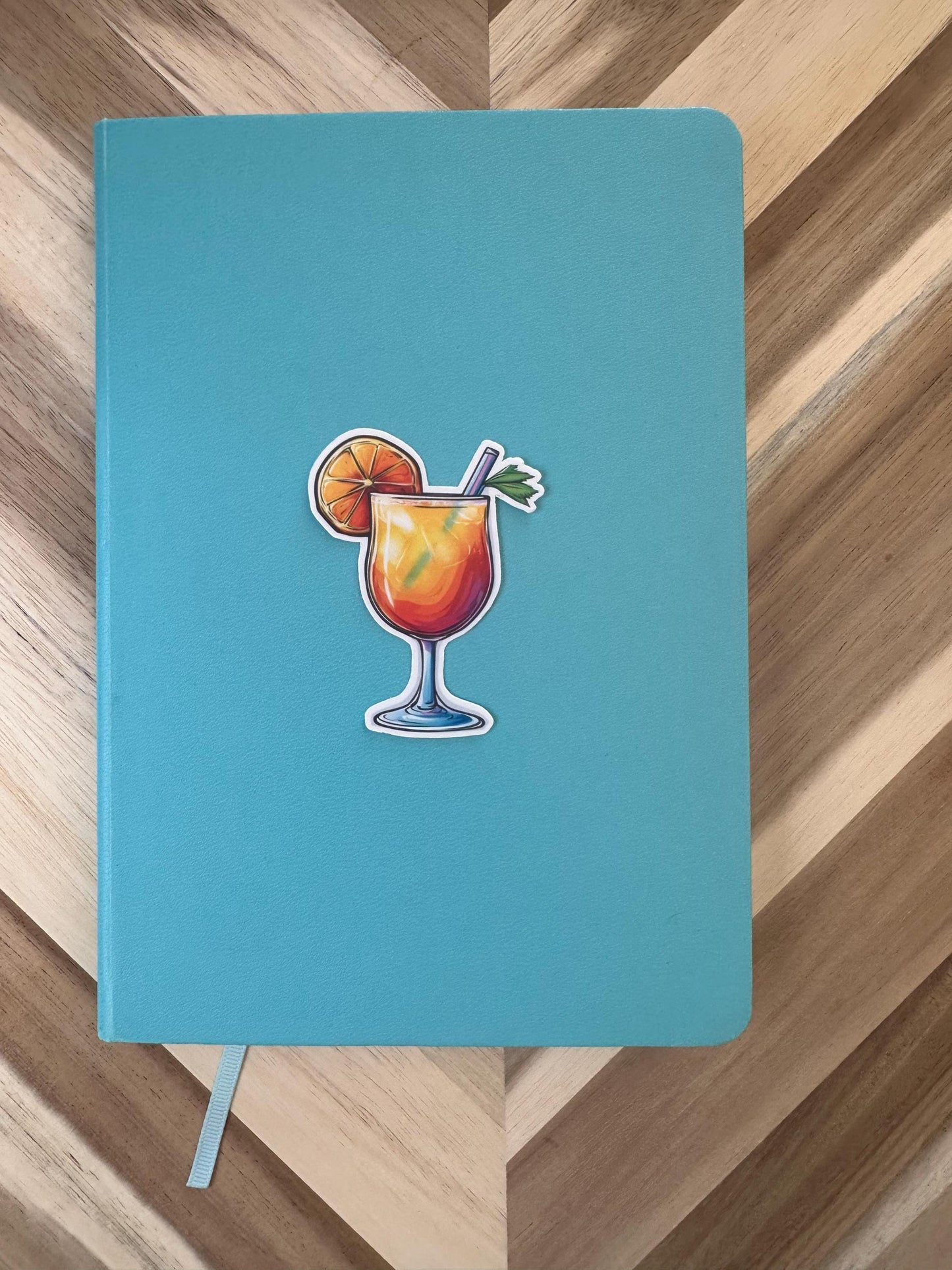 Mai Tai Vinyl Sticker: Tropical Cocktail Decal, Summer Drink Art