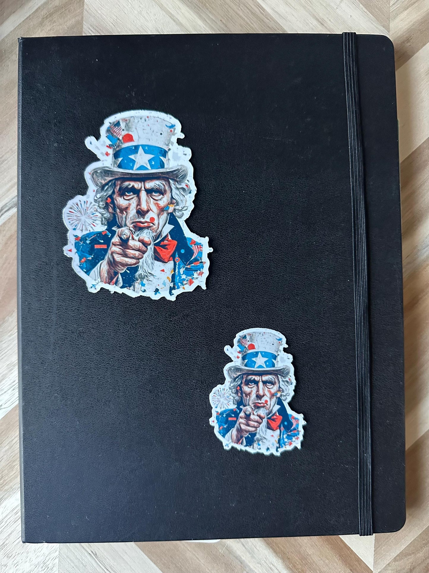 Zombie Uncle Sam Sticker: Gothic Horror Patriotic Decal