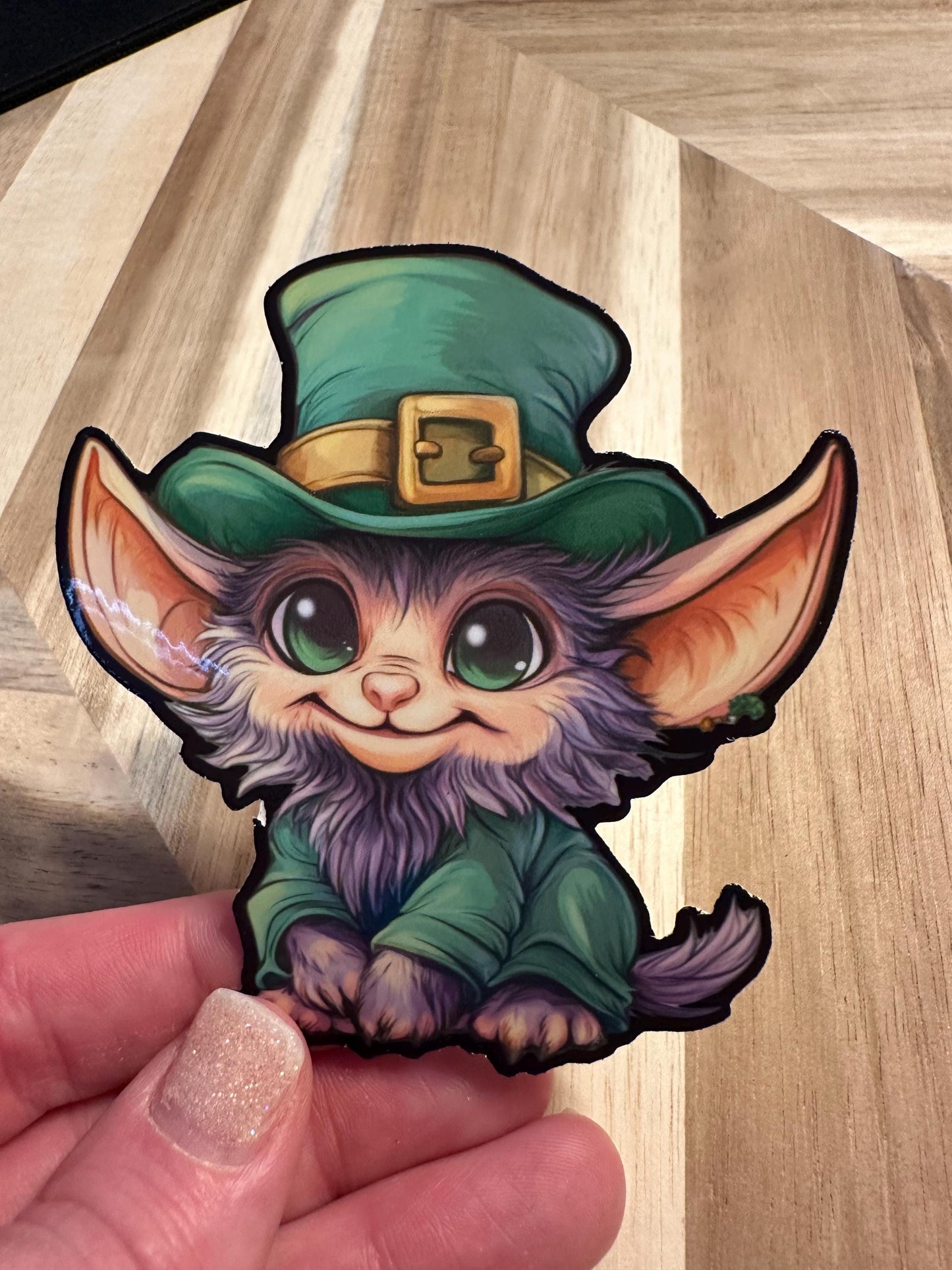 St. Patrick's Day Leprechaun Sticker | Cute Fantasy Creature Vinyl Decal | Irish Folklore Art | Kawaii Magical Character