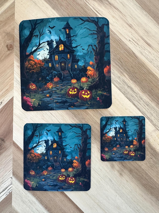 Spooky Haunted House Halloween Sticker