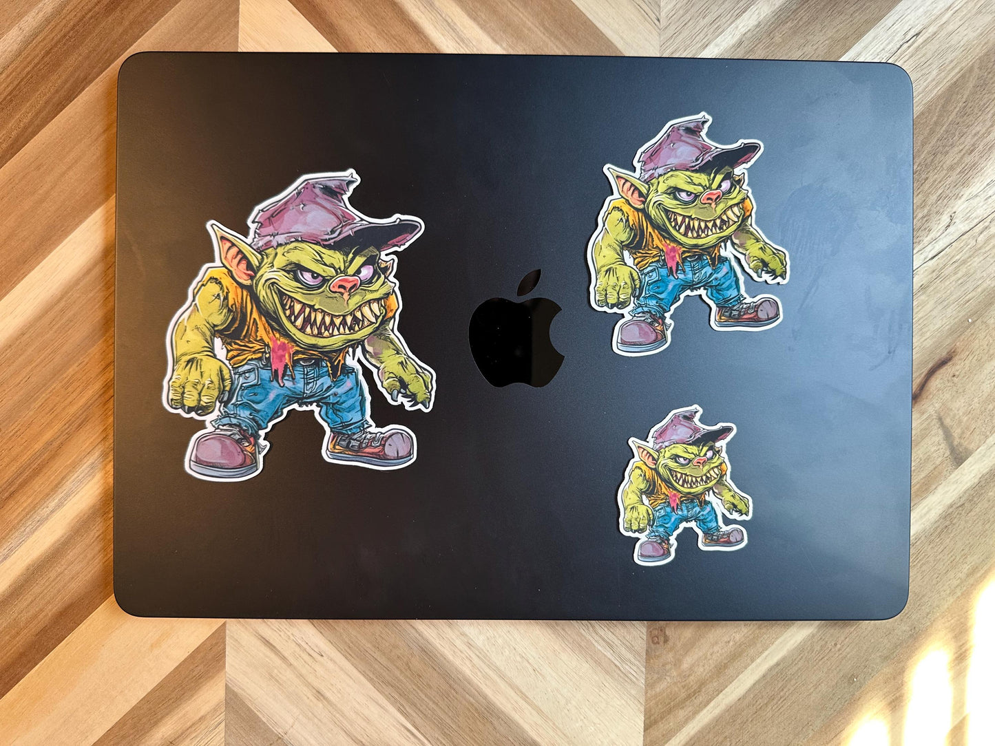 Goblin Cowboy Vinyl Sticker | Western Fantasy Creature | Monster Art | Waterproof Laptop Decal
