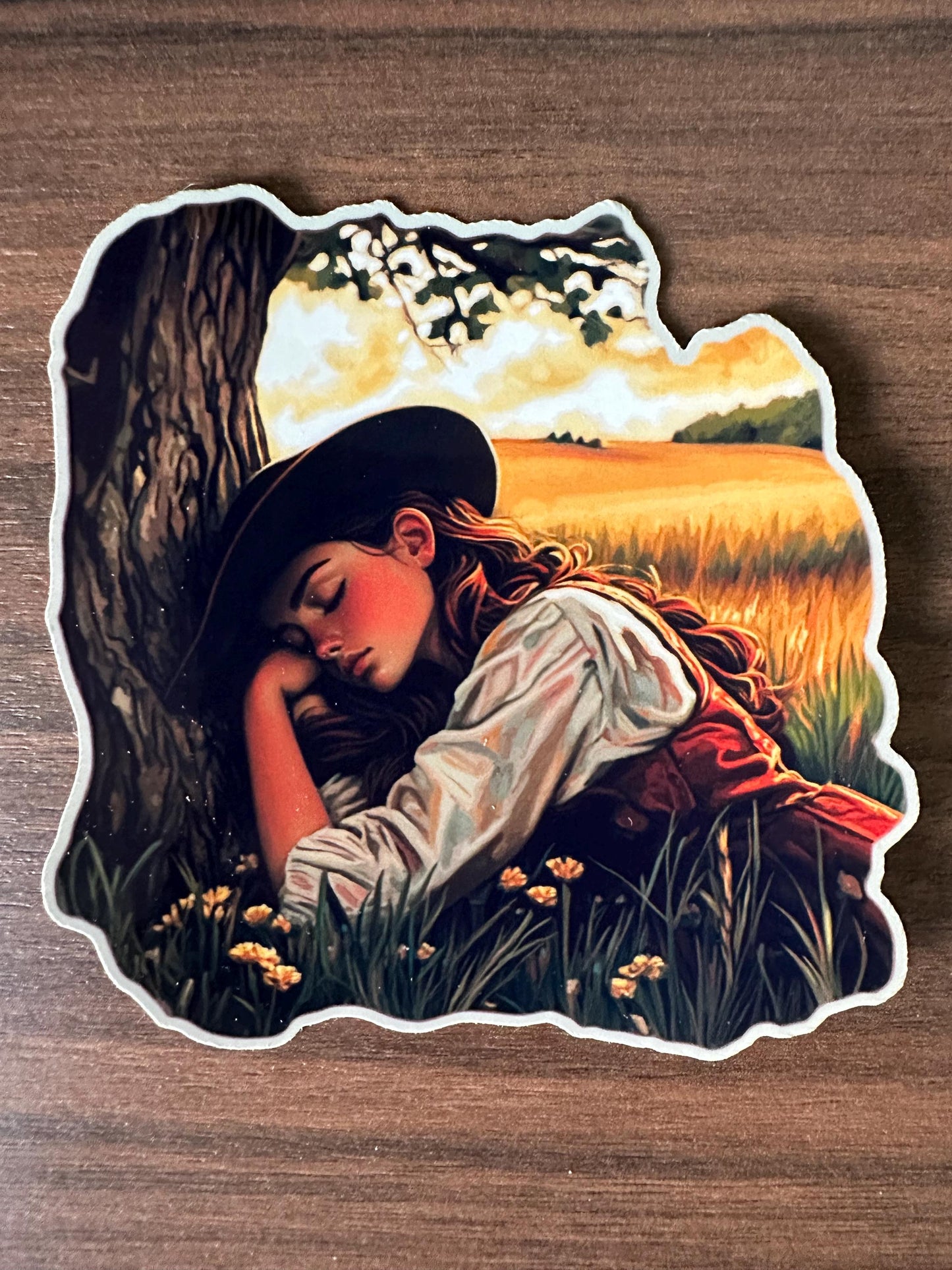 Dreamy Landscape Sticker | Boho Nature Art | Vintage Inspired Waterproof Vinyl Decal