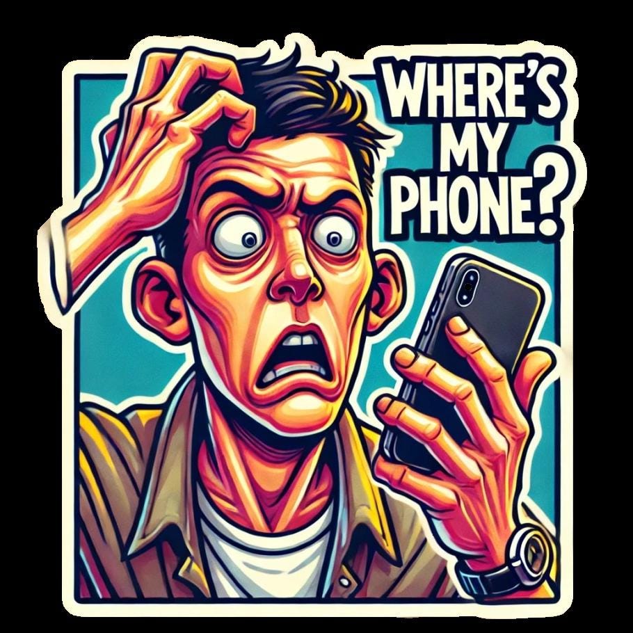 Where's My Phone? Panic Mode Sticker