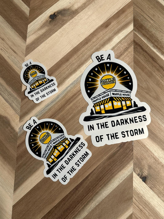 Waffle House Warrior Vinyl Sticker: Waterproof Late-Night Diner Art