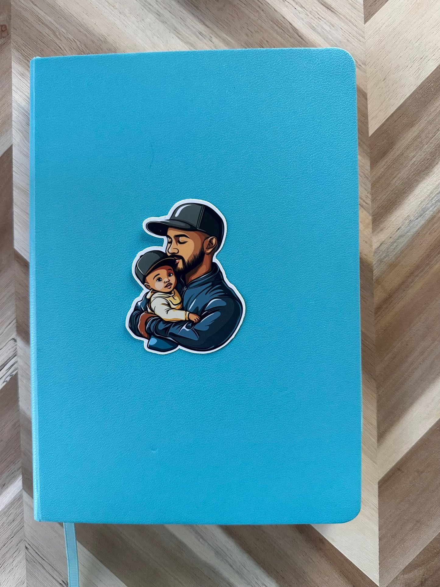Father & Baby Love - Heartwarming Dad Sticker | Vinyl Decal | Laptop Sticker | Father's Day Gift | New Dad Present | Family Love Art