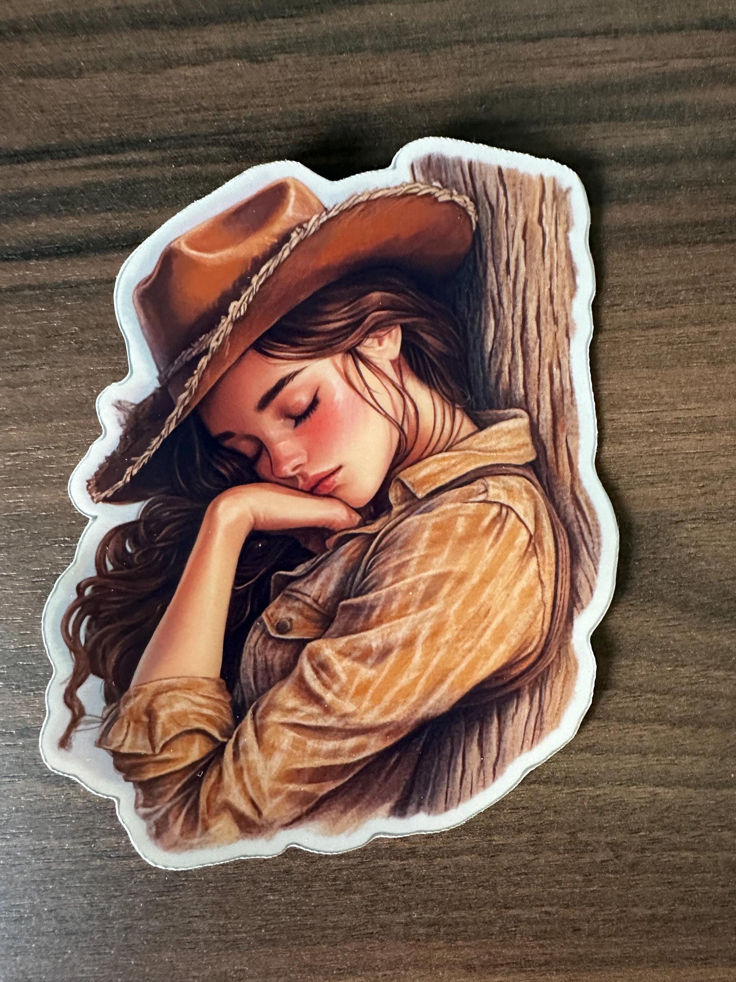 Dreamy Cowgirl Vinyl Sticker | Western Art