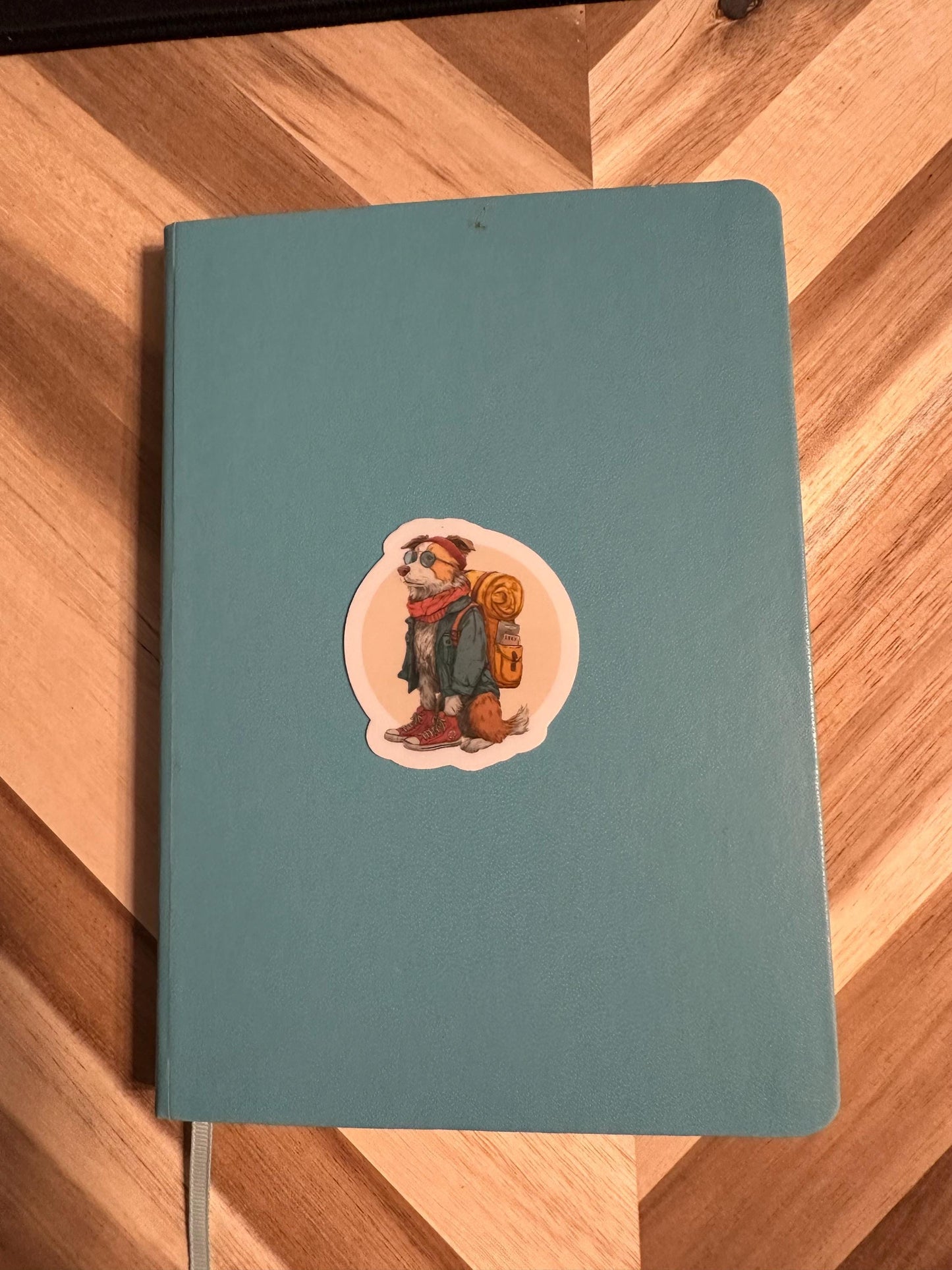 Hipster Adventure Dog Sticker Set - Cool Backpacker Schnauzer Decal