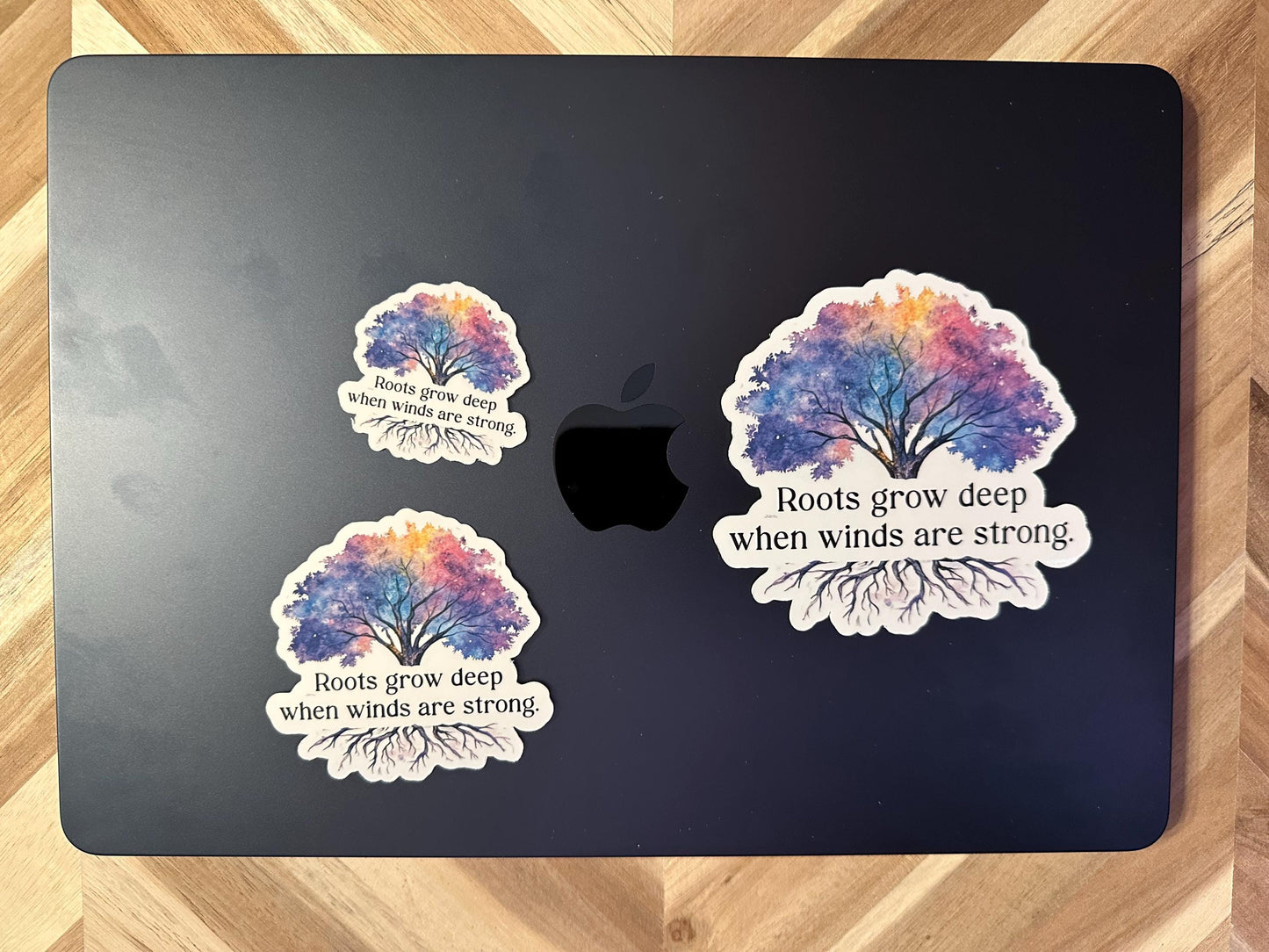 Watercolor Galaxy Tree Sticker: Inspirational Quote, Resilience Gift