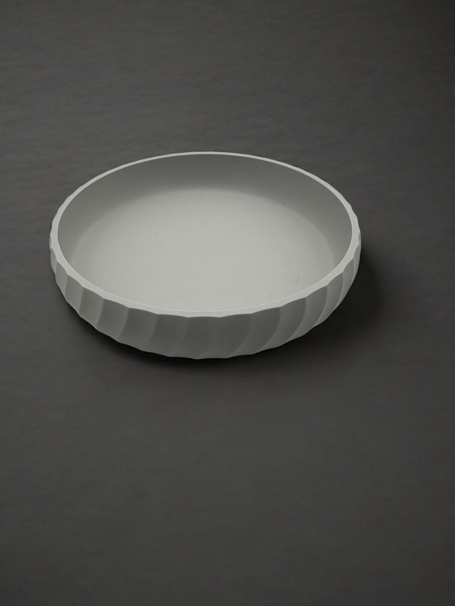 3D Printed Fluted Bowl - Minimalist Scandinavian Home Decor