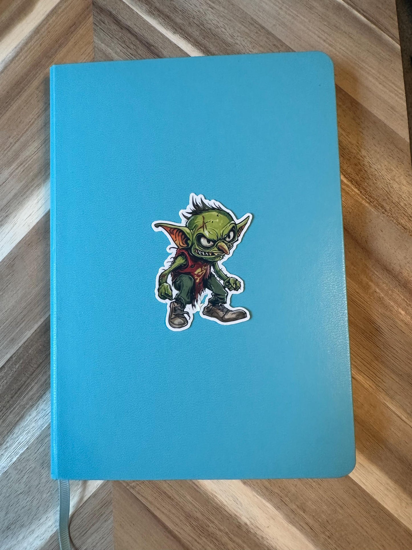 Green Goblin Vinyl Sticker | Fantasy Creature Decal | Punk Elf Art | Waterproof Laptop Sticker