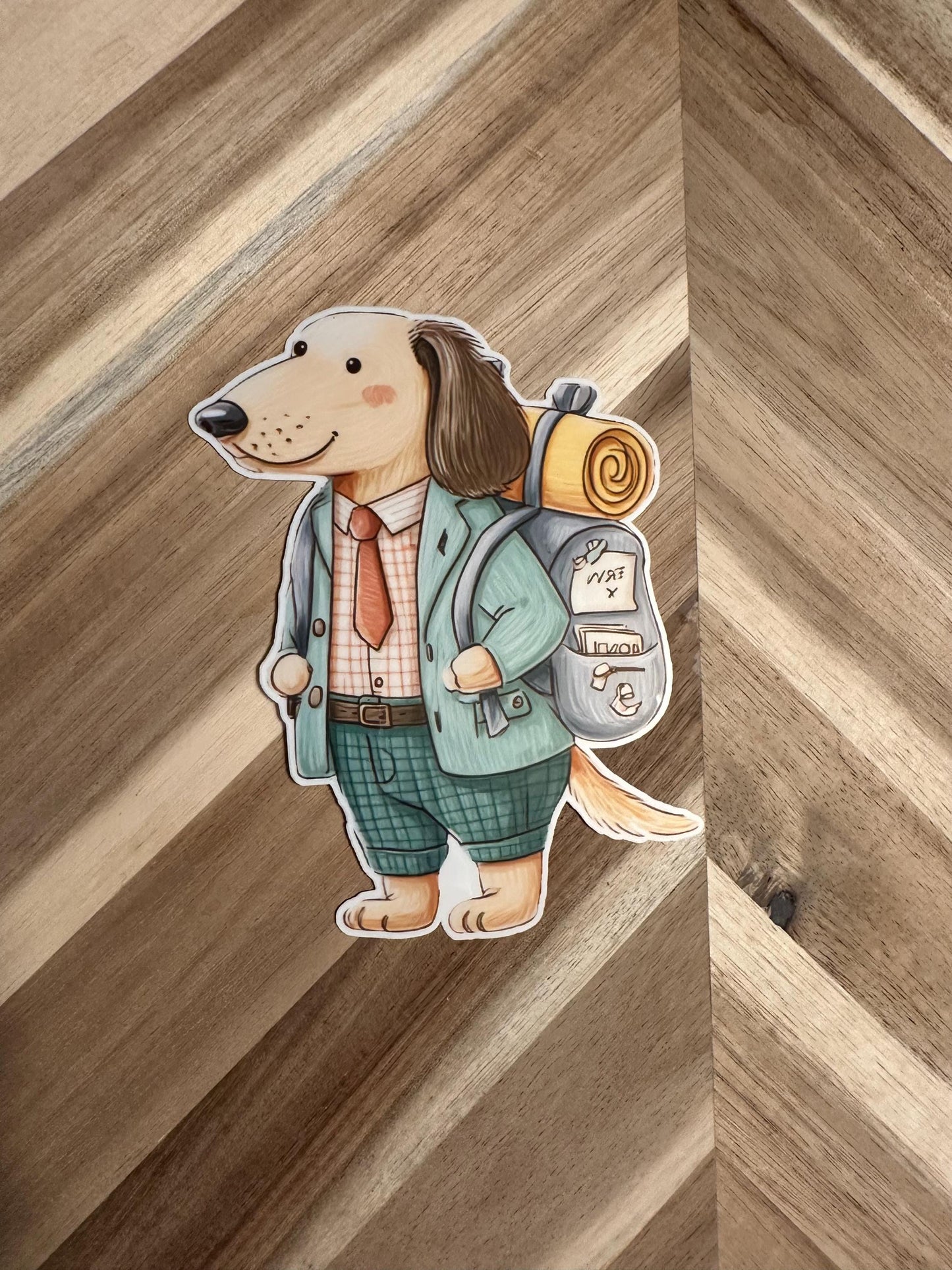 Cute Cocker Spaniel Adventurer Sticker - Wholesome Hiking Dog Decal