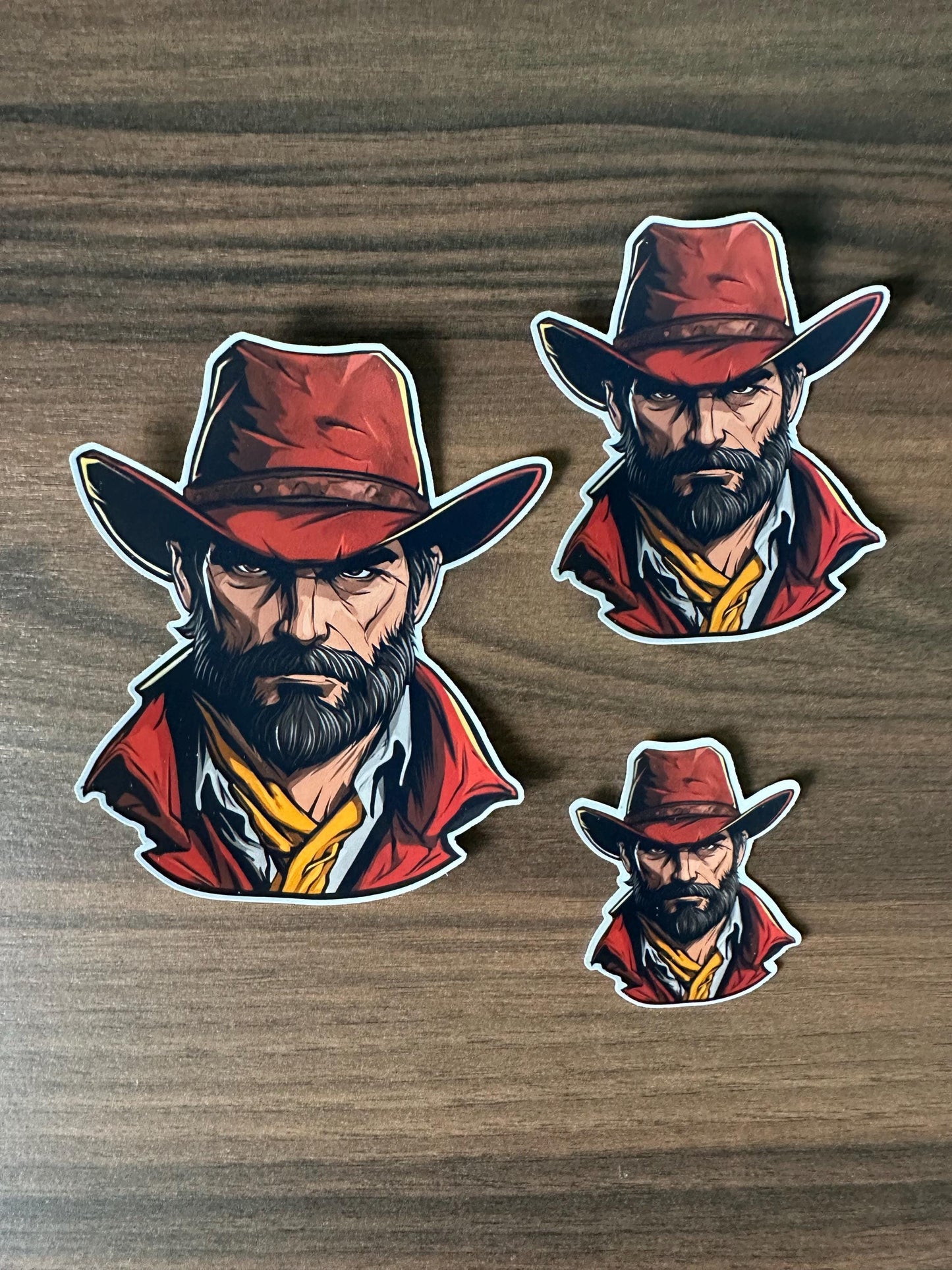 Rugged Cowboy Die-Cut Vinyl Sticker