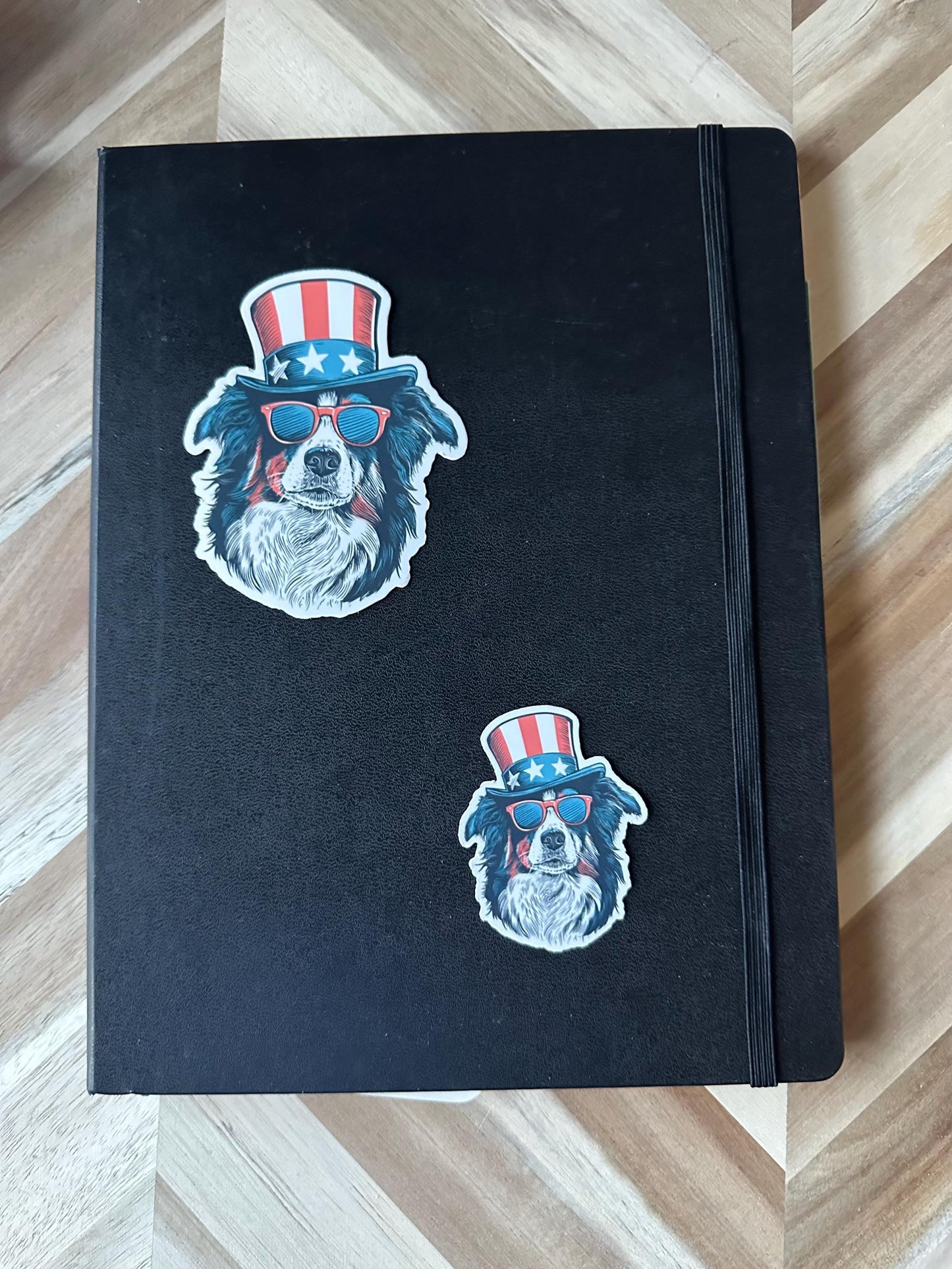 Patriotic Bernese Mountain Dog Sticker: Uncle Sam 4th of July Decal