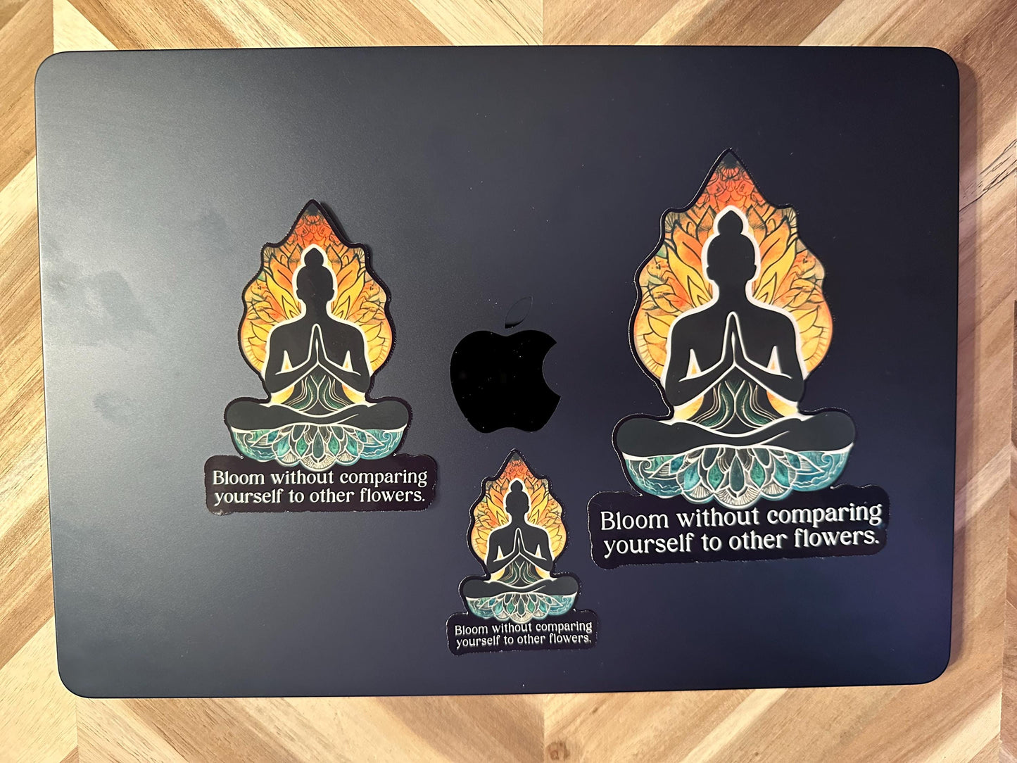 Buddha Inspirational Sticker | Meditation Quote Decal | Yoga Lotus Mandala Vinyl Art