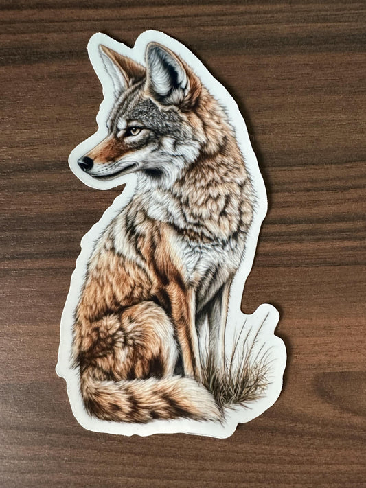 Majestic Coyote Vinyl Sticker