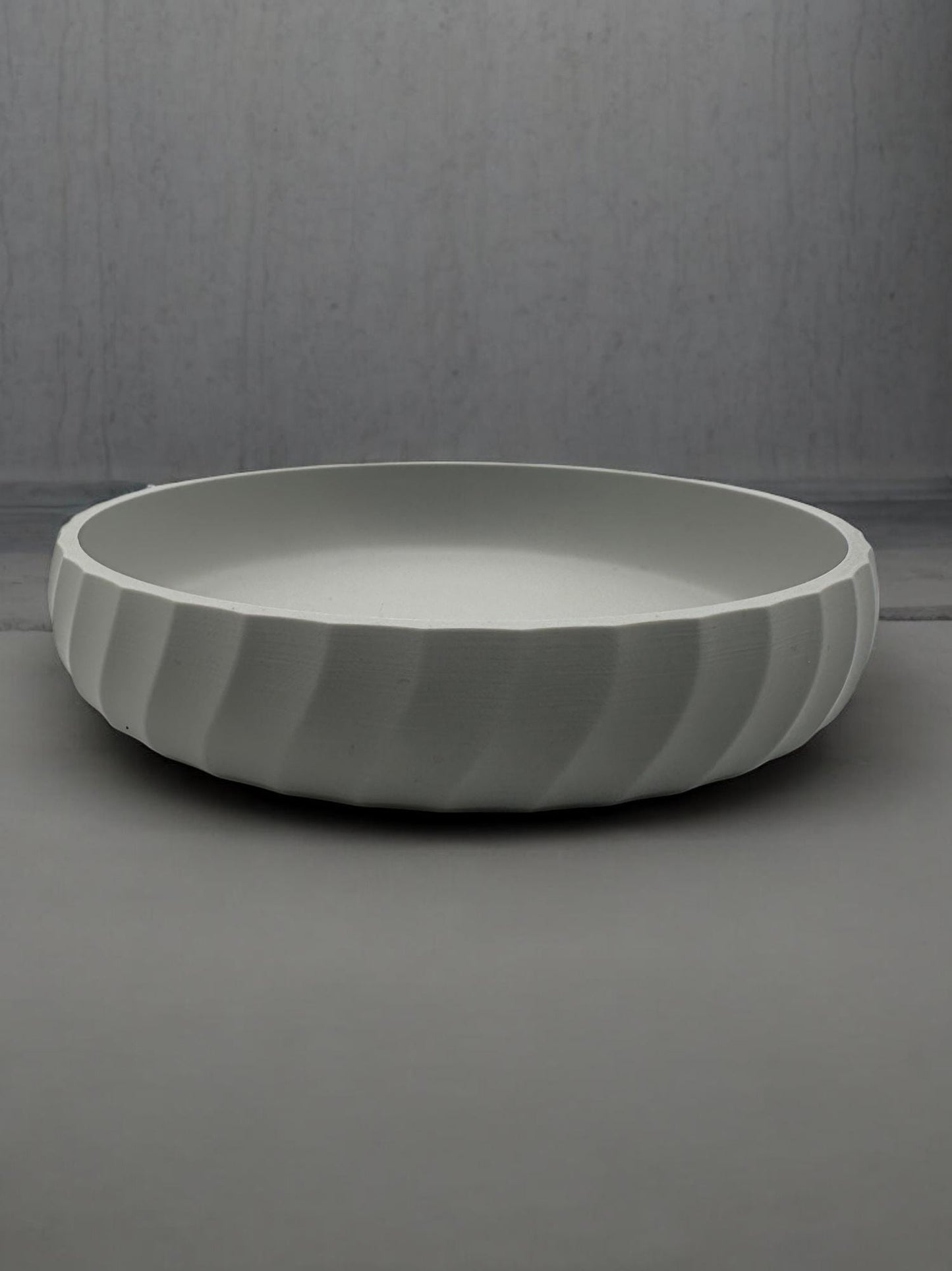 3D Printed Fluted Bowl - Minimalist Scandinavian Home Decor