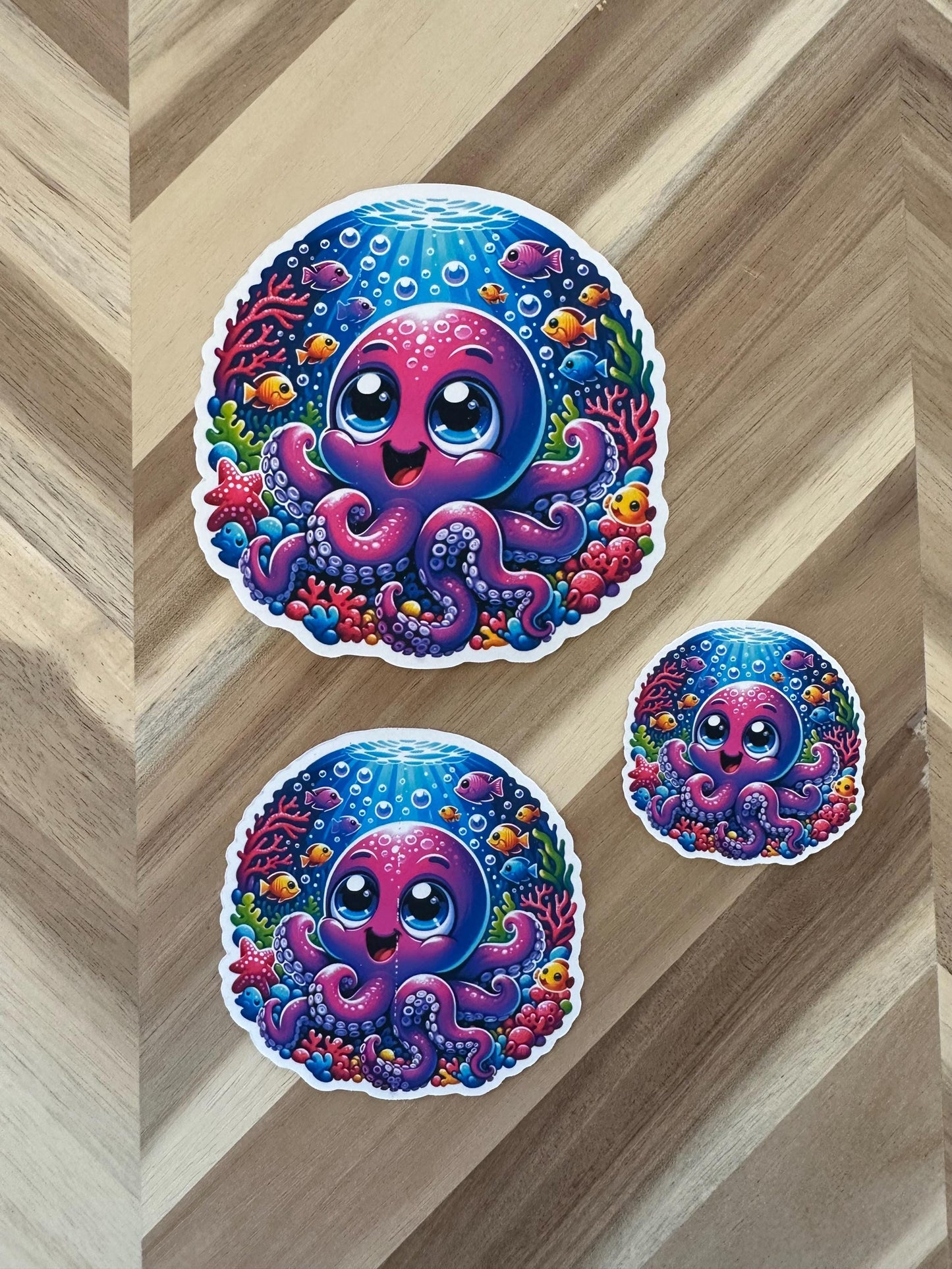 Purple Octopus Sticker: Under the Sea Creature