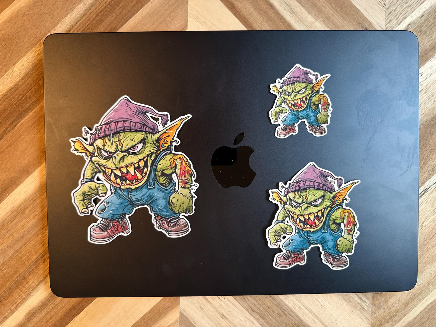 Green Goblin Vinyl Sticker: Waterproof Fantasy Creature Decal