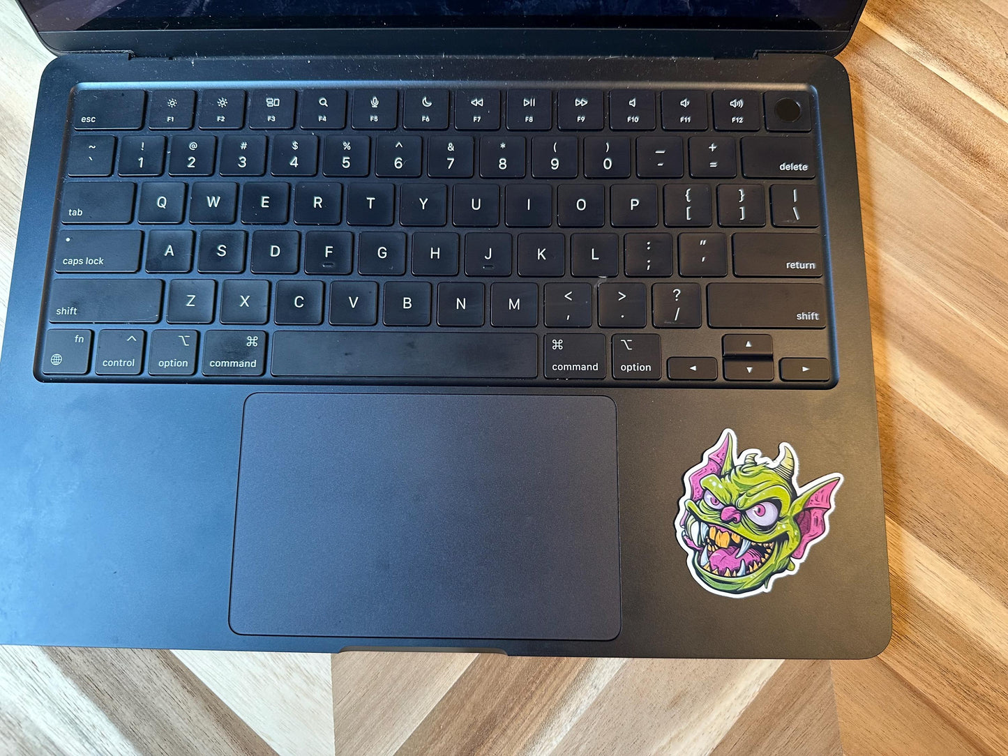 Green Goblin Vinyl Sticker: Waterproof Fantasy Monster Decal