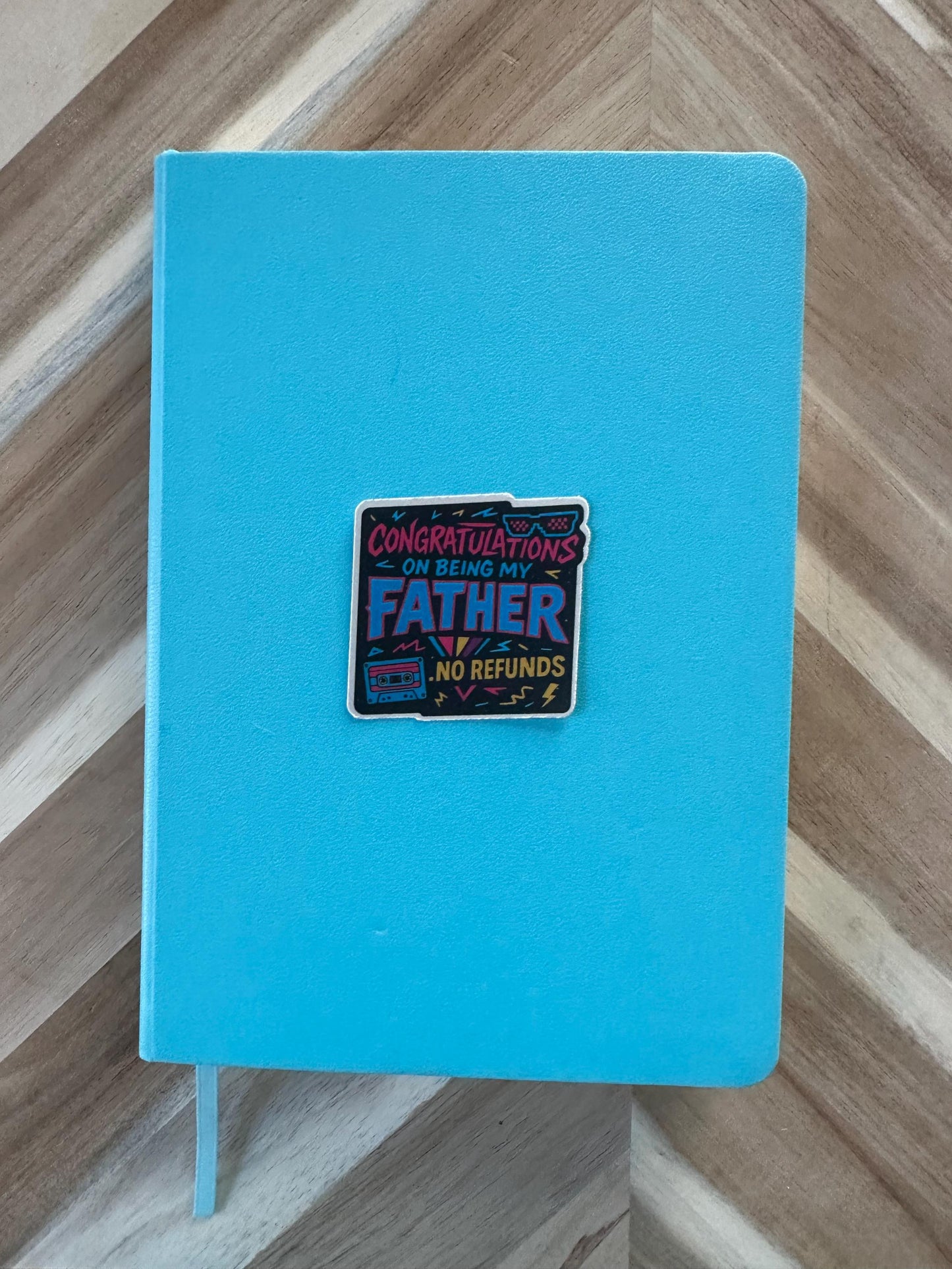 Funny Father's Day Sticker: 80s Retro Dad Humor Decal