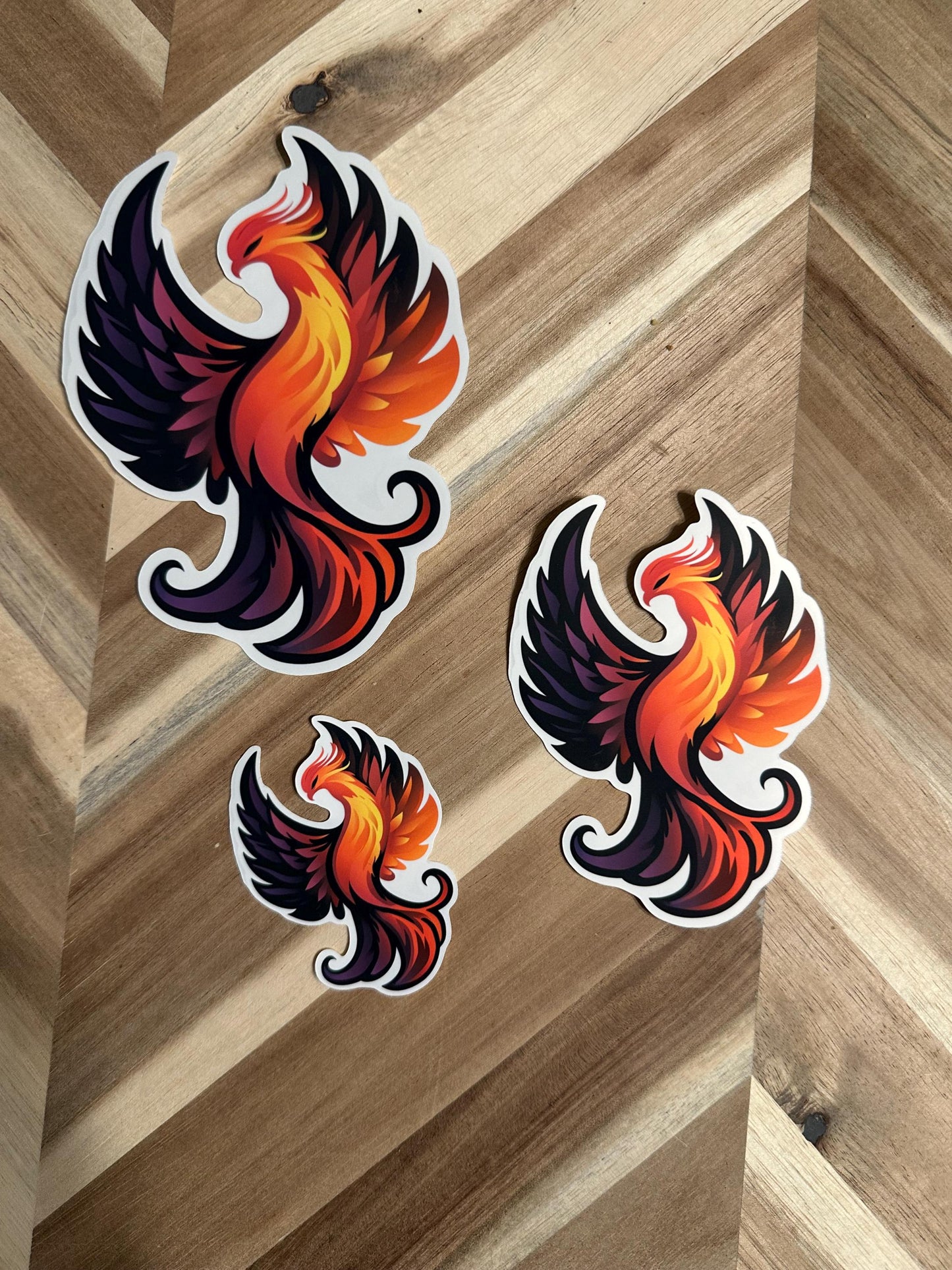 Phoenix Rising Sticker - Mythical Fire Bird Vinyl Decal