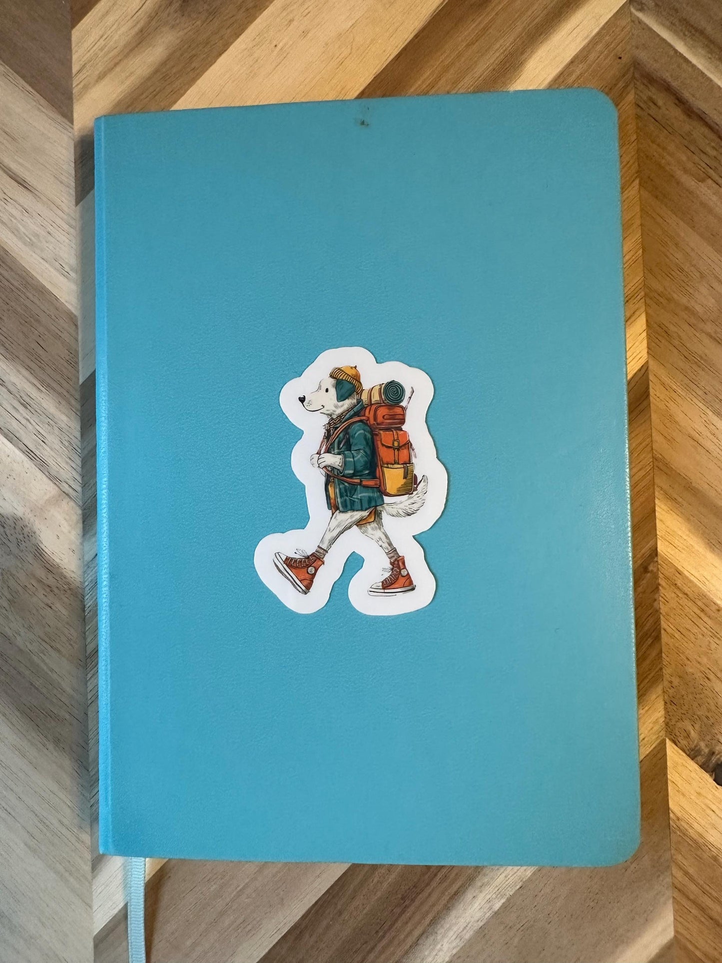 Adventure Dog Backpacker Sticker - Hiking Camping Travel Decal