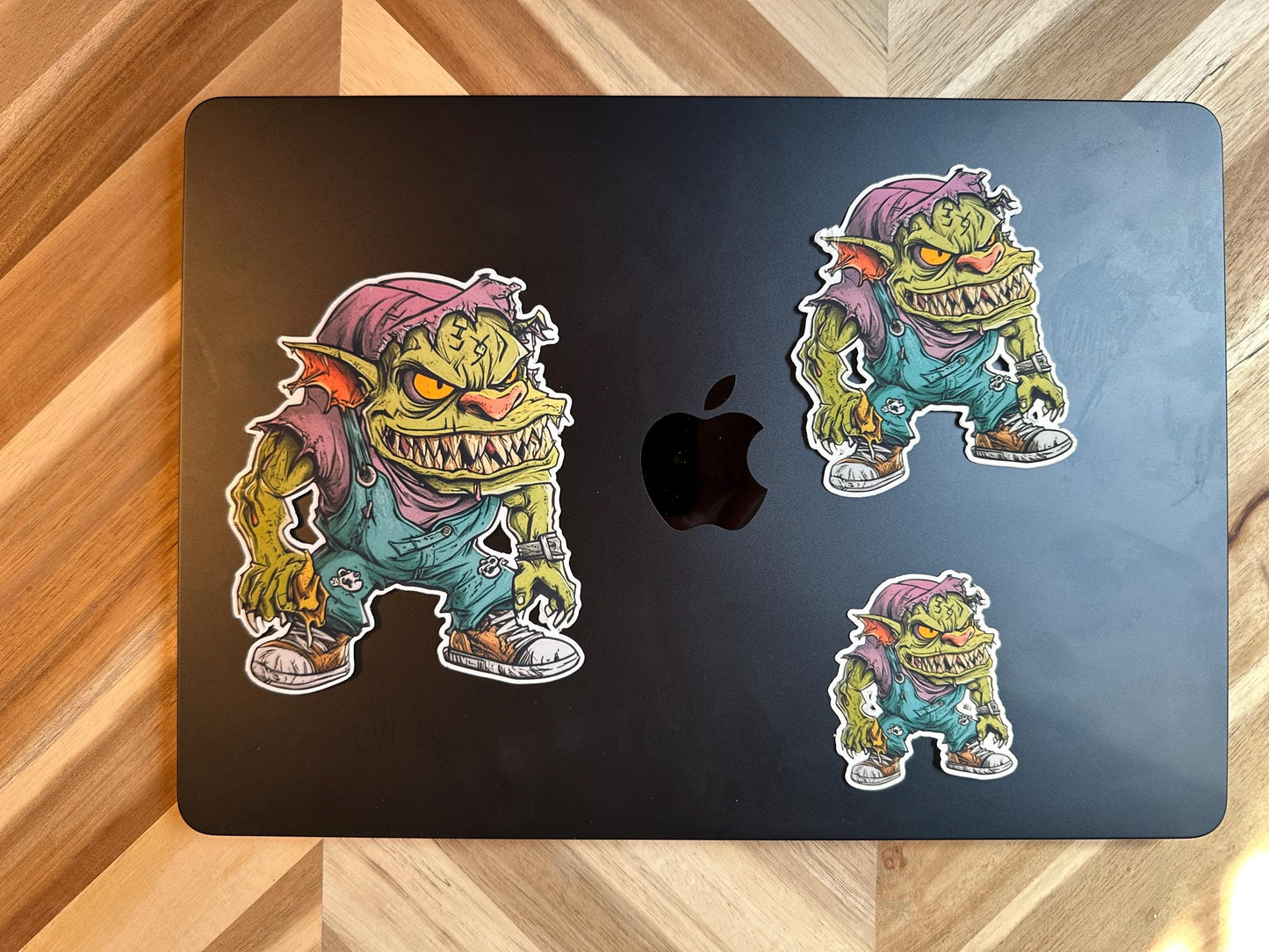 Goblin Mechanic Vinyl Sticker | Fantasy Creature Decal | Horror Monster Art | Waterproof Laptop Sticker