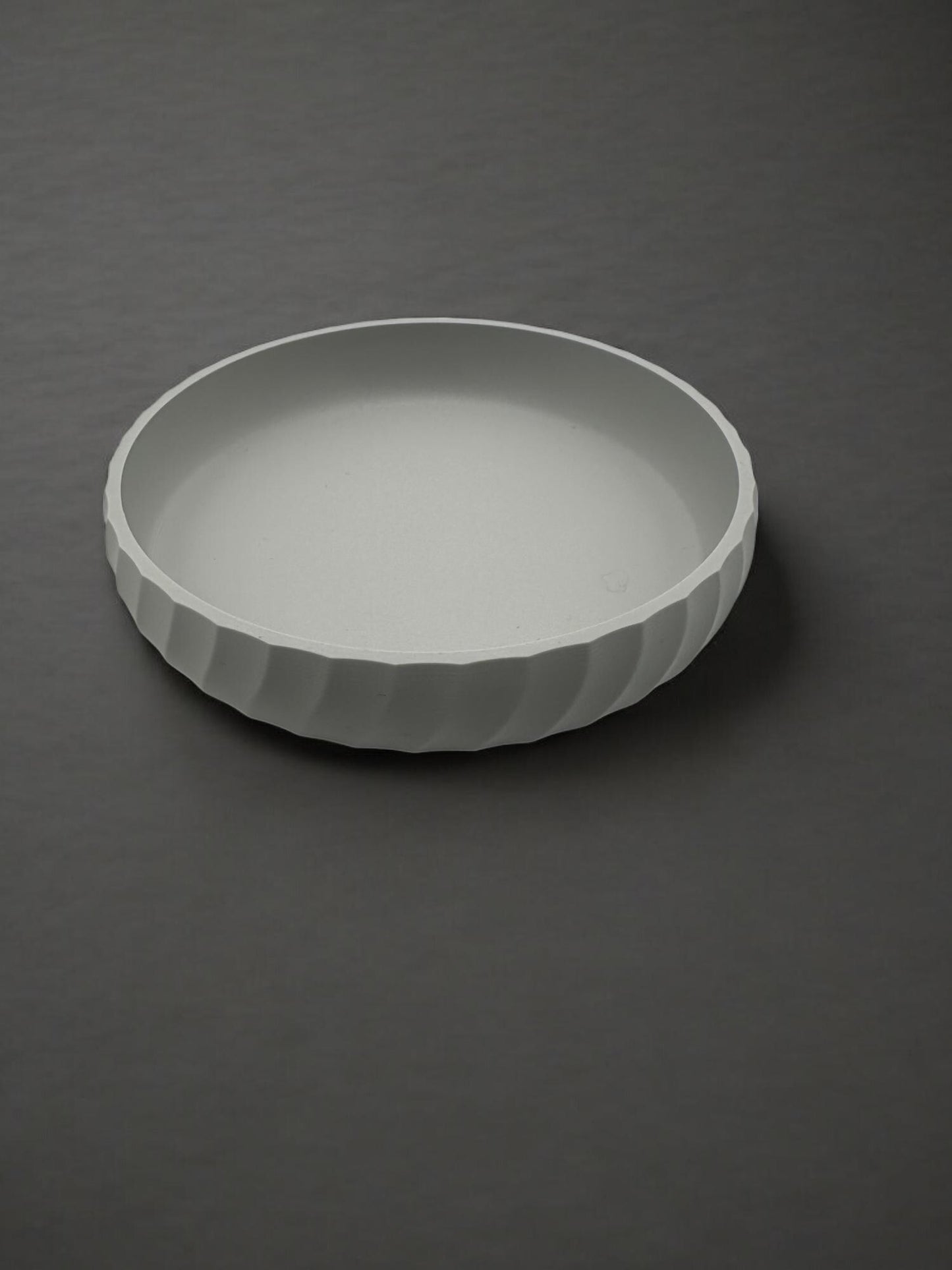 3D Printed Fluted Bowl - Minimalist Scandinavian Home Decor