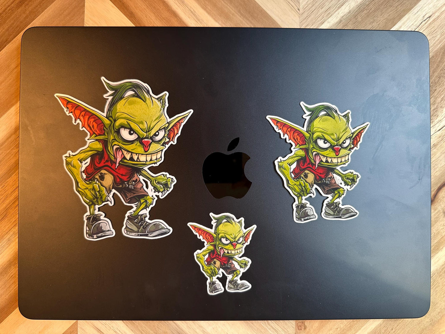 Green Imp Vinyl Sticker | Fantasy Creature Decal | Punk Monster Art | Waterproof Laptop Sticker