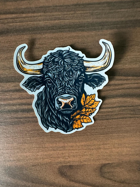 Black Angus Cow Sticker - Ranch Bull Western Vinyl Decal