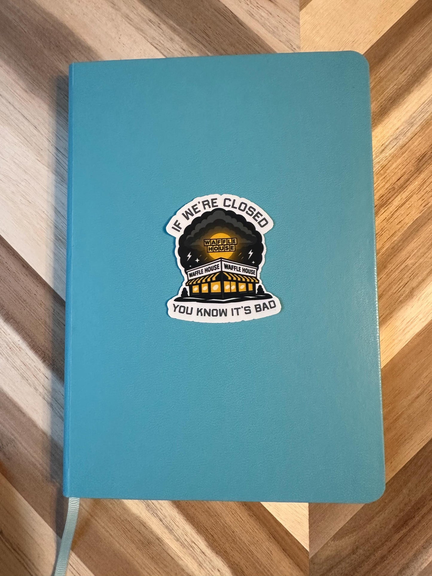 Waffle House Disaster Scale Sticker: Funny Southern Vinyl Decal