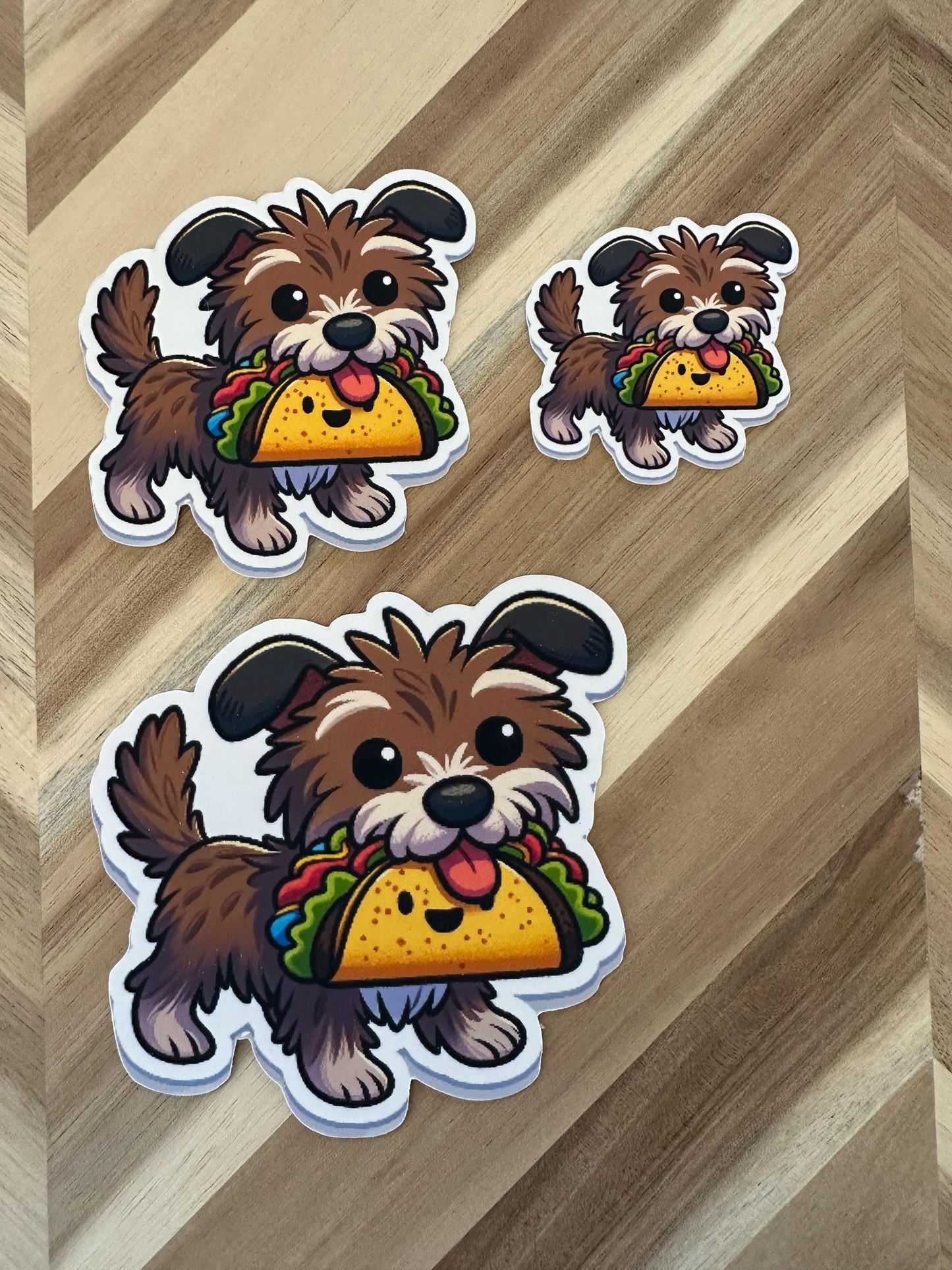 Taco Puppy Sticker - Cute Dog Food Vinyl Decal