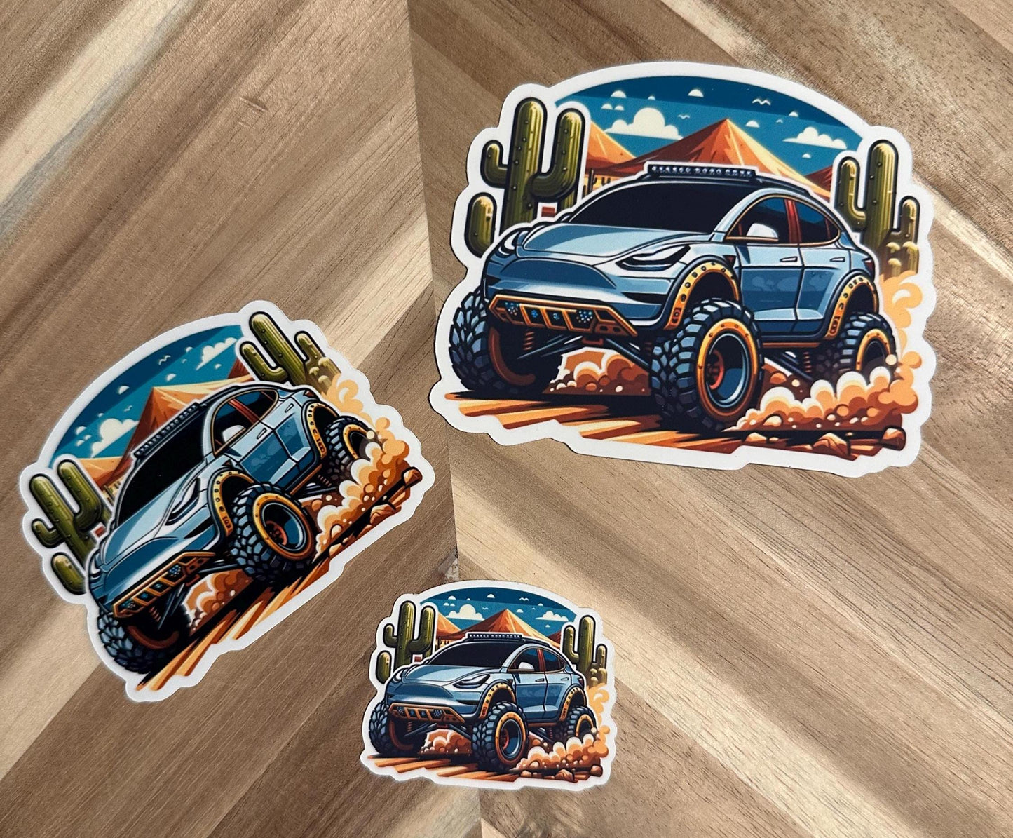 Tesla Off-Road Concept | Tesla Off-Road Buggy Sticker | Electric Car Sticker