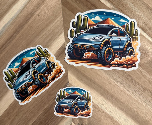 Tesla Off-Road Concept | Tesla Off-Road Buggy Sticker | Electric Car Sticker