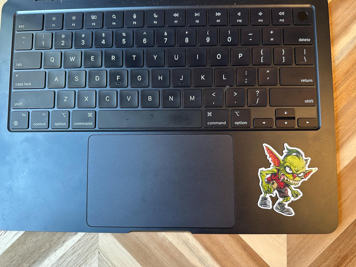 Green Imp Vinyl Sticker | Fantasy Creature Decal | Punk Monster Art | Waterproof Laptop Sticker