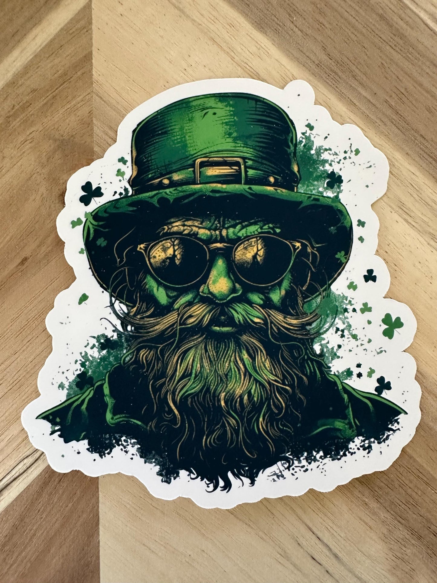 Badass Leprechaun Vinyl Sticker: Irish St. Patrick's Day Decor