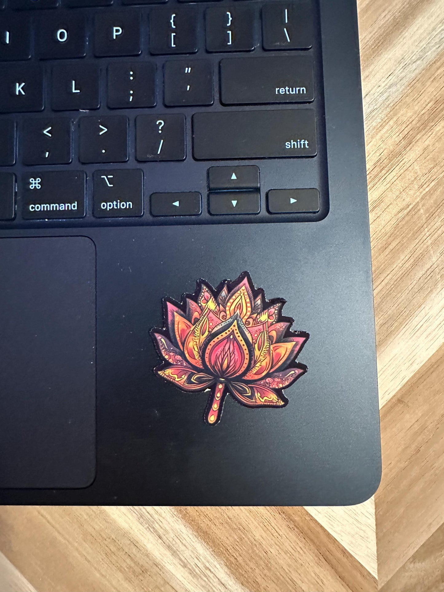 Mandala Lotus Flower Sticker: Vibrant Boho Decal