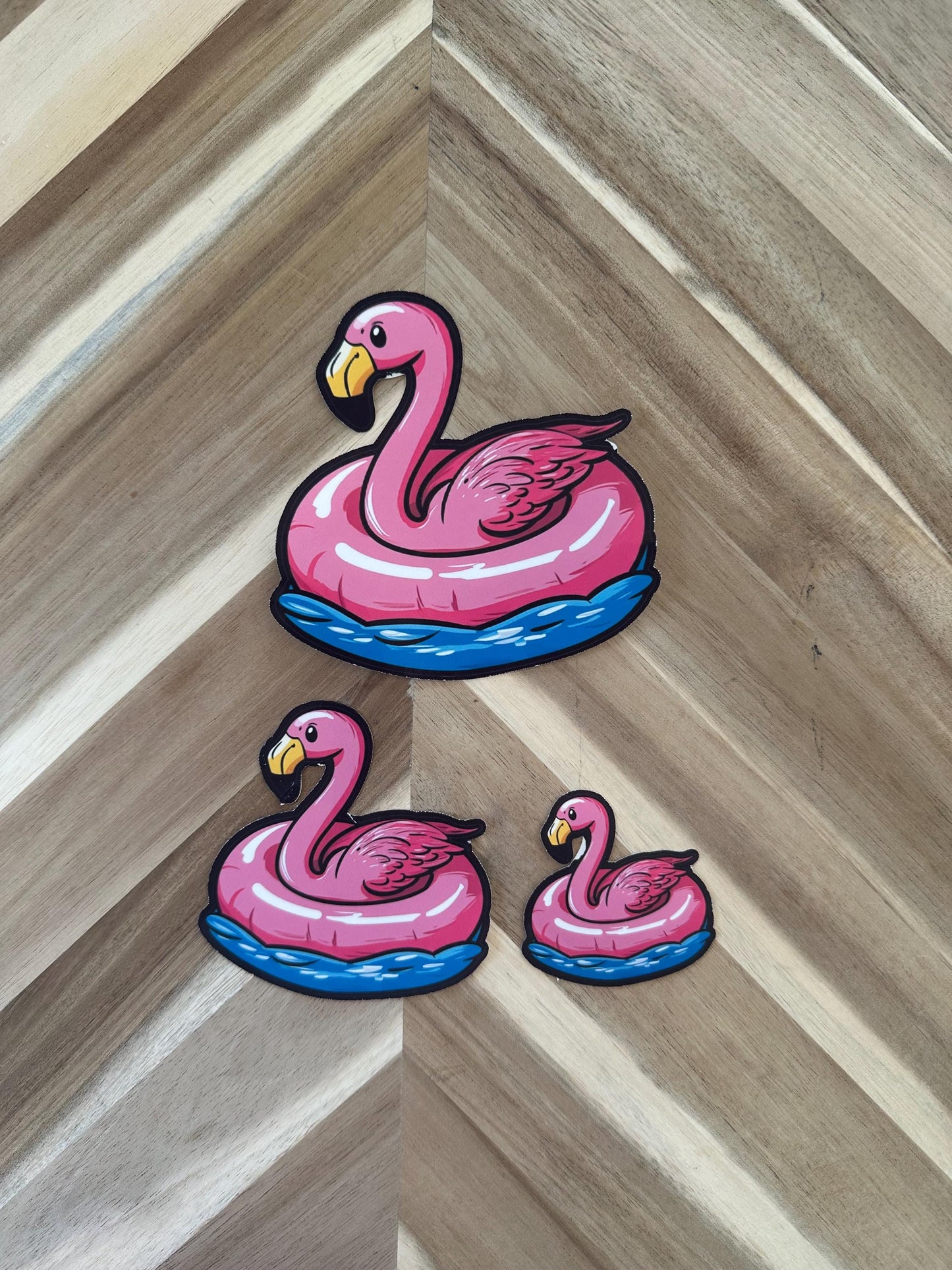 Flamingo Pool Float Sticker: Pink Summer Vinyl Decal