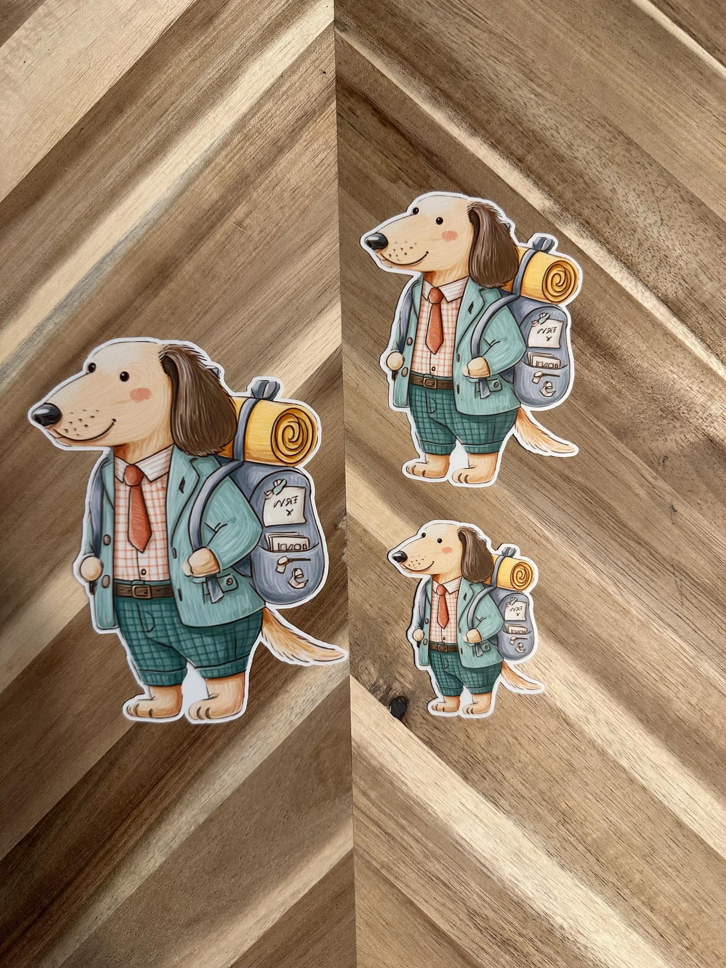 Cute Cocker Spaniel Adventurer Sticker - Wholesome Hiking Dog Decal